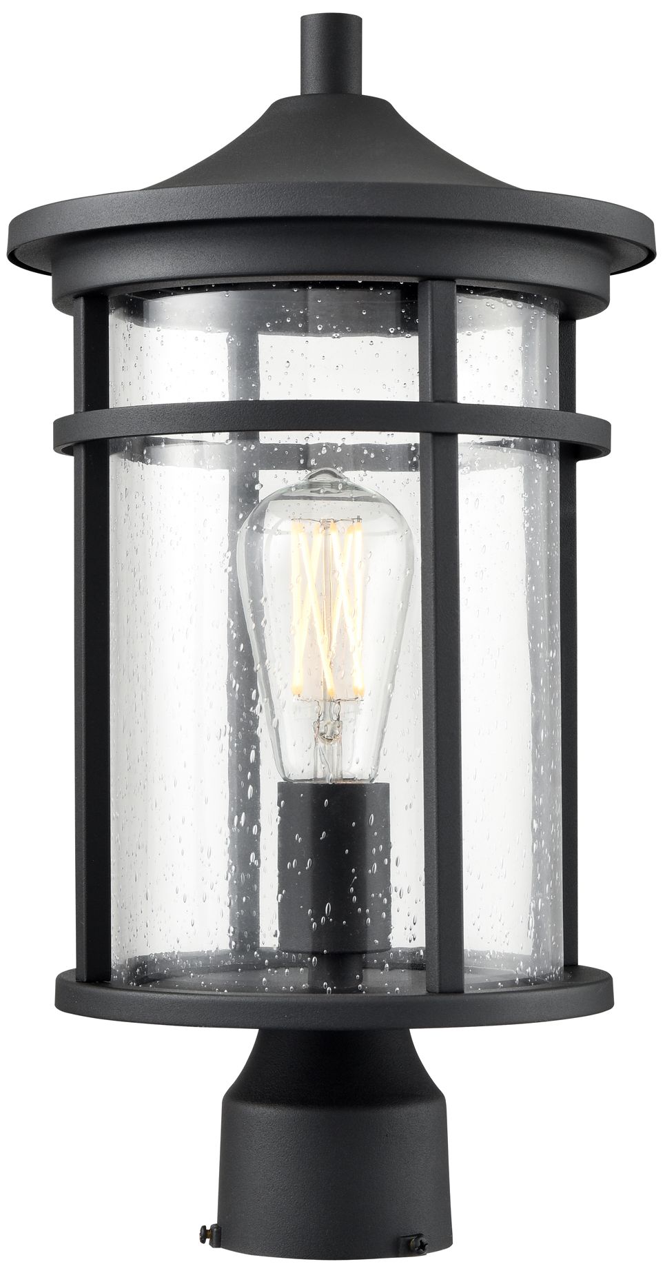 Millennium Namath 1-Light 17.13" Textured Black Outdoor Post Lantern