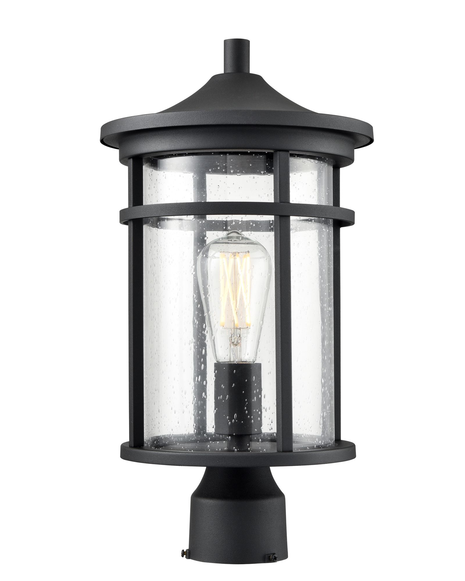 Image 2 Millennium Namath 1-Light 17.13" Textured Black Outdoor Post Lantern more views