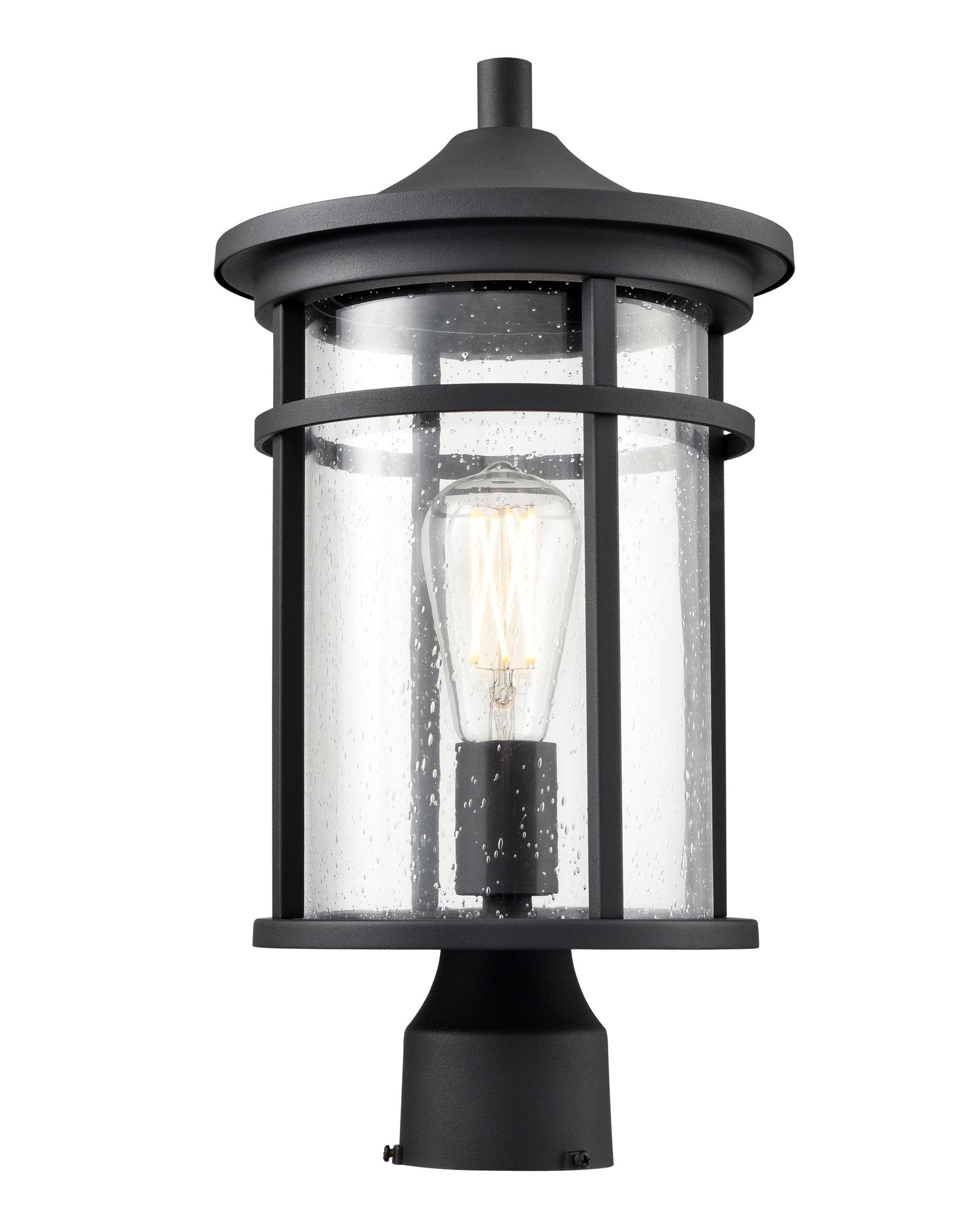 Image 3 Millennium Namath 1-Light 17.13" Textured Black Outdoor Post Lantern more views