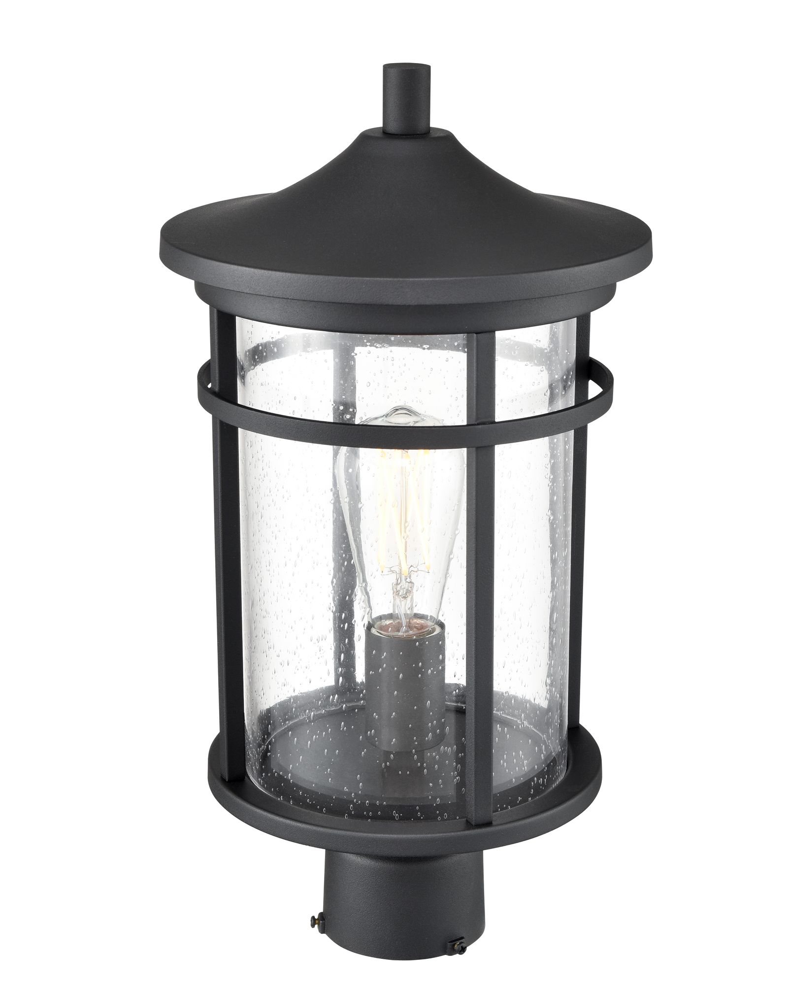 Image 5 Millennium Namath 1-Light 17.13" Textured Black Outdoor Post Lantern more views