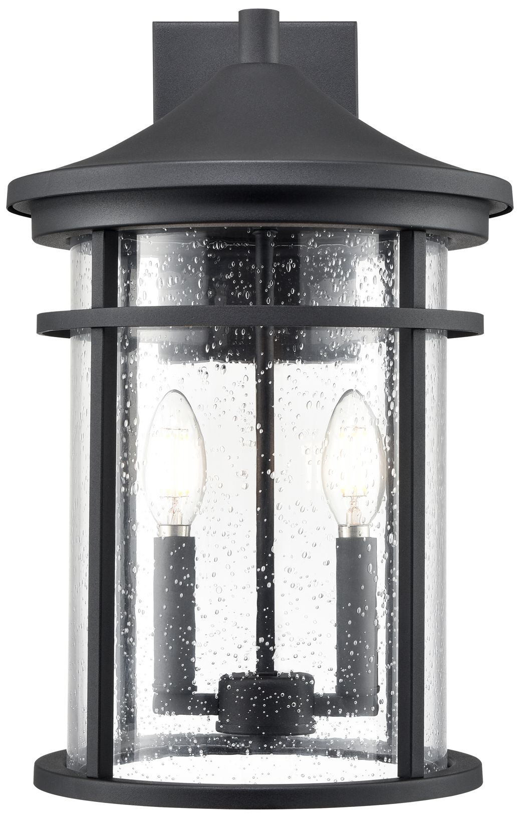 Thumbnail1 of Millennium Namath 2-Light 16.75" Textured Black Outdoor Wall Sconce
