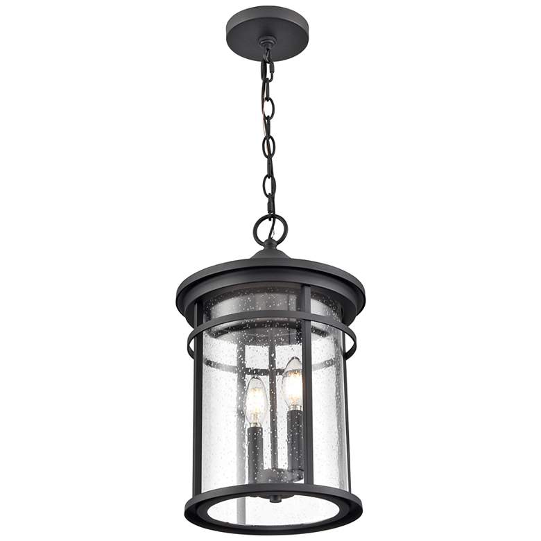 Image 3 Millennium Namath Outdoor Hanging Lantern Textured Black more views