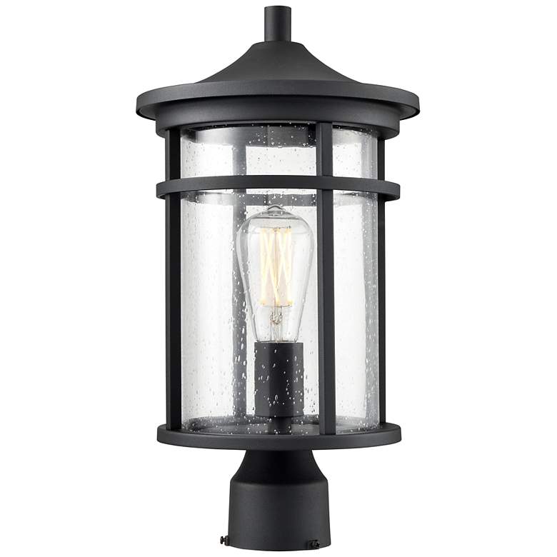 Image 1 Millennium Namath Outdoor Post Lantern Textured Black