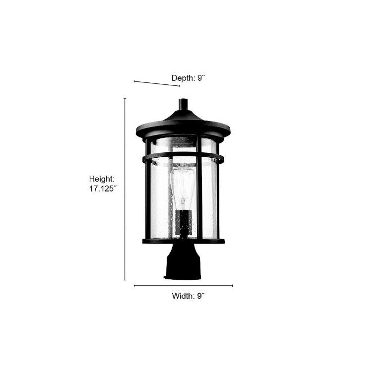 Image 7 Millennium Namath Outdoor Post Lantern Textured Black more views