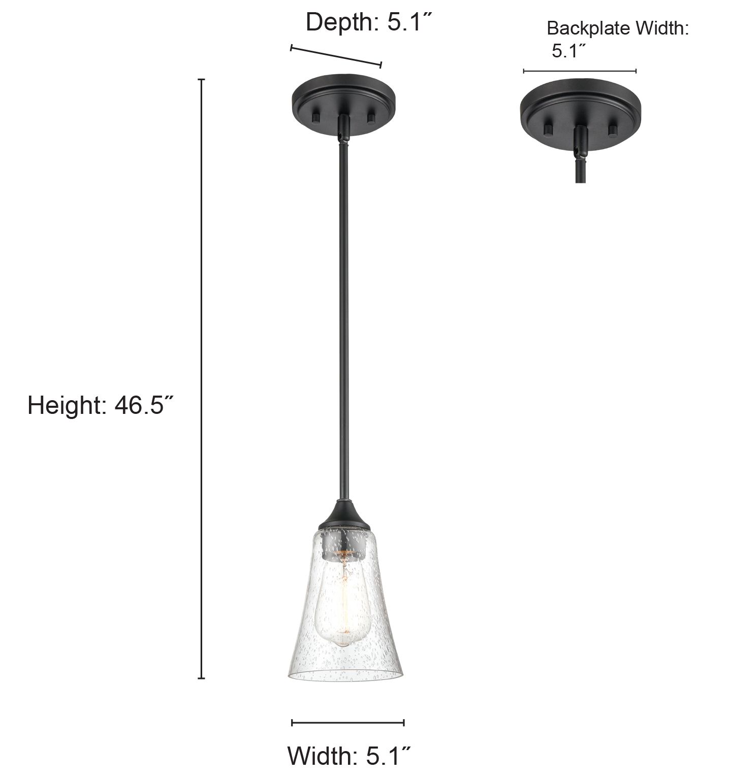Image 2 Millennium Natalie 1-Light 5" Rubbed Bronze Mini Pendant with Glass Shade more views
