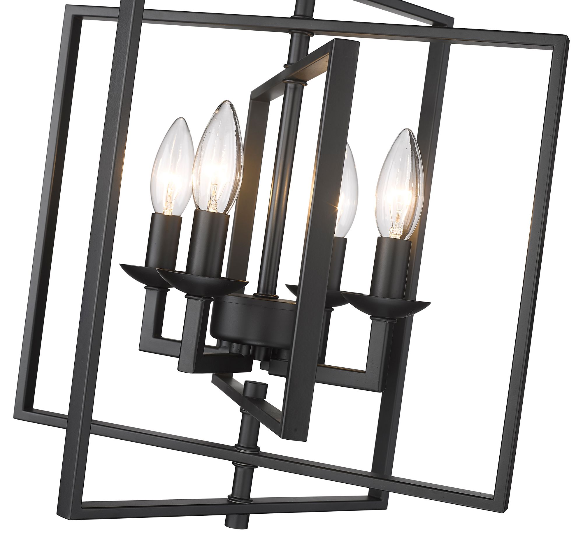 Image 2 Millennium Nellis 4-Light 14" Matte Black Pendant more views