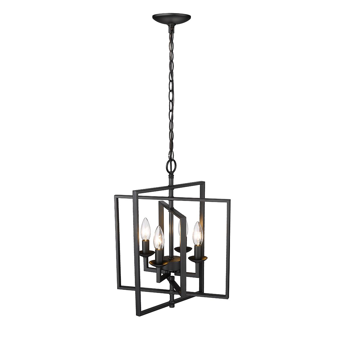 Image 4 Millennium Nellis 4-Light 14" Matte Black Pendant more views