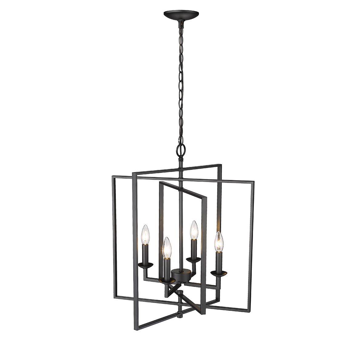 Image 4 Millennium Nellis 4-Light 20" Matte Black Pendant Light more views
