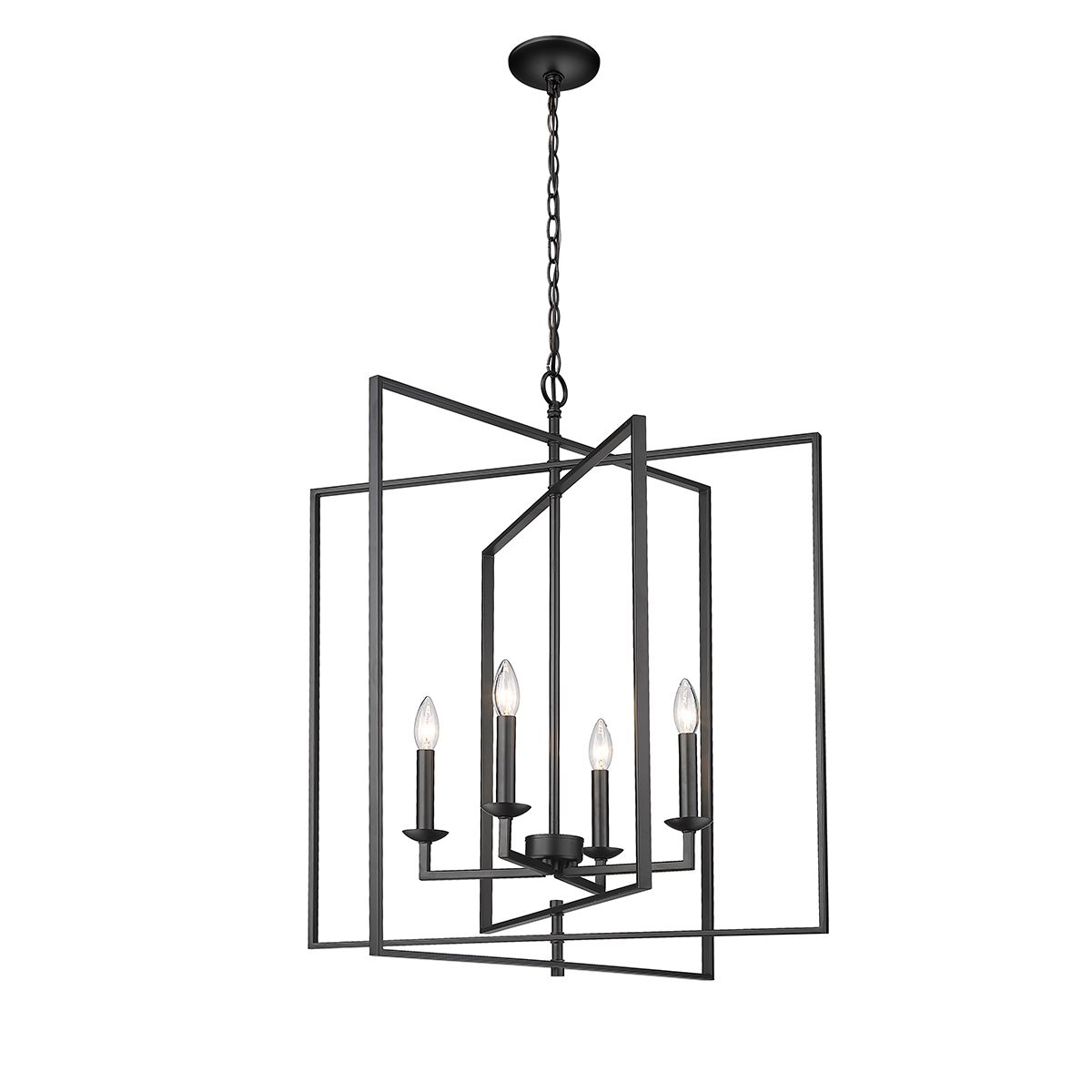 Image 3 Millennium Nellis 4-Light 26" Matte Black Pendant more views