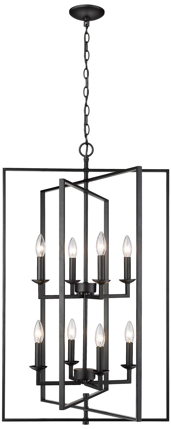Millennium Nellis 8-Light 24" Matte Black Pendant