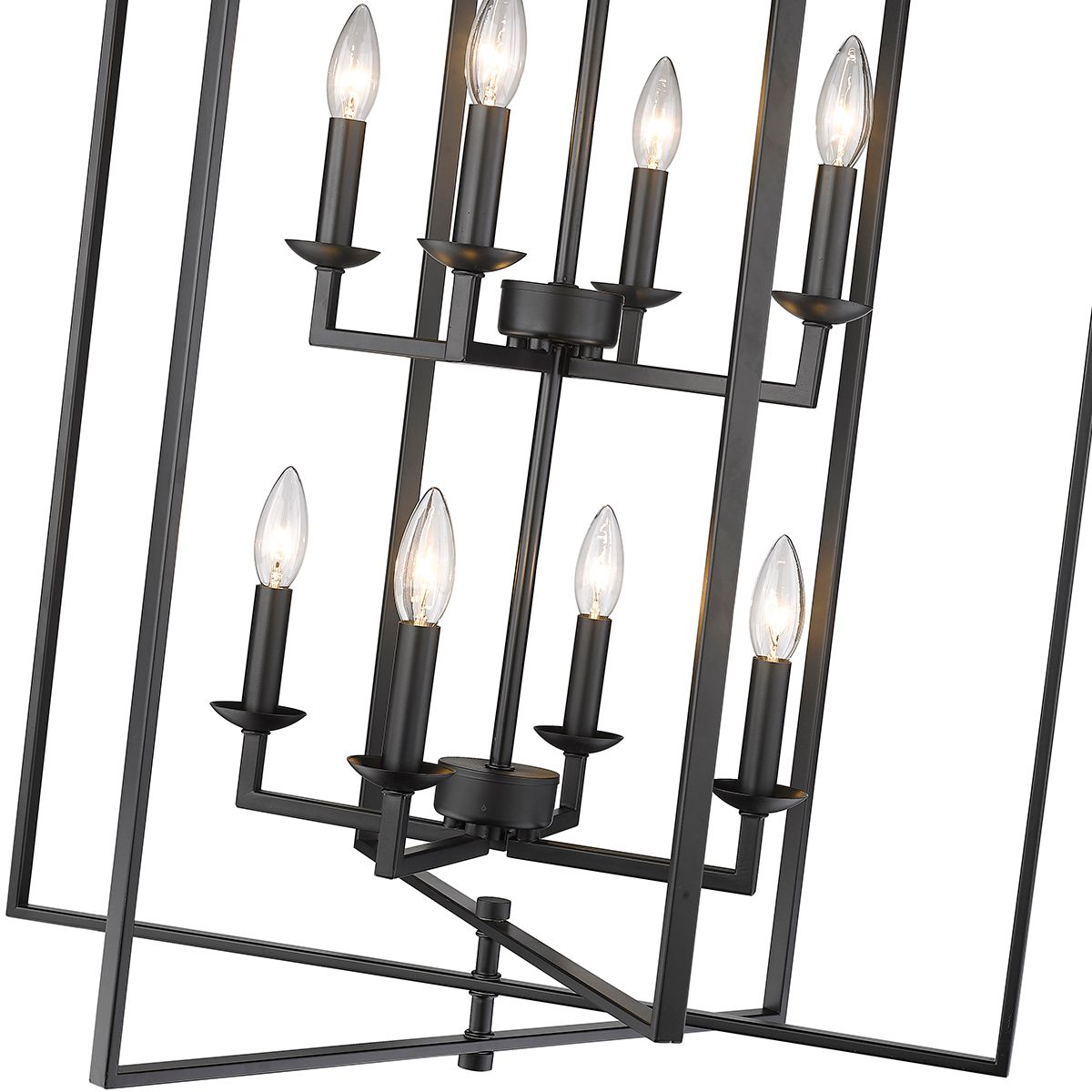 Image 2 Millennium Nellis 8-Light 24" Matte Black Pendant more views