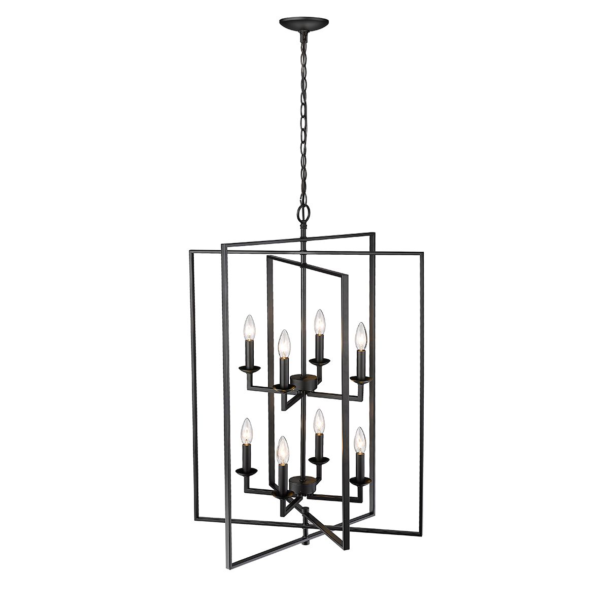 Image 4 Millennium Nellis 8-Light 24" Matte Black Pendant more views