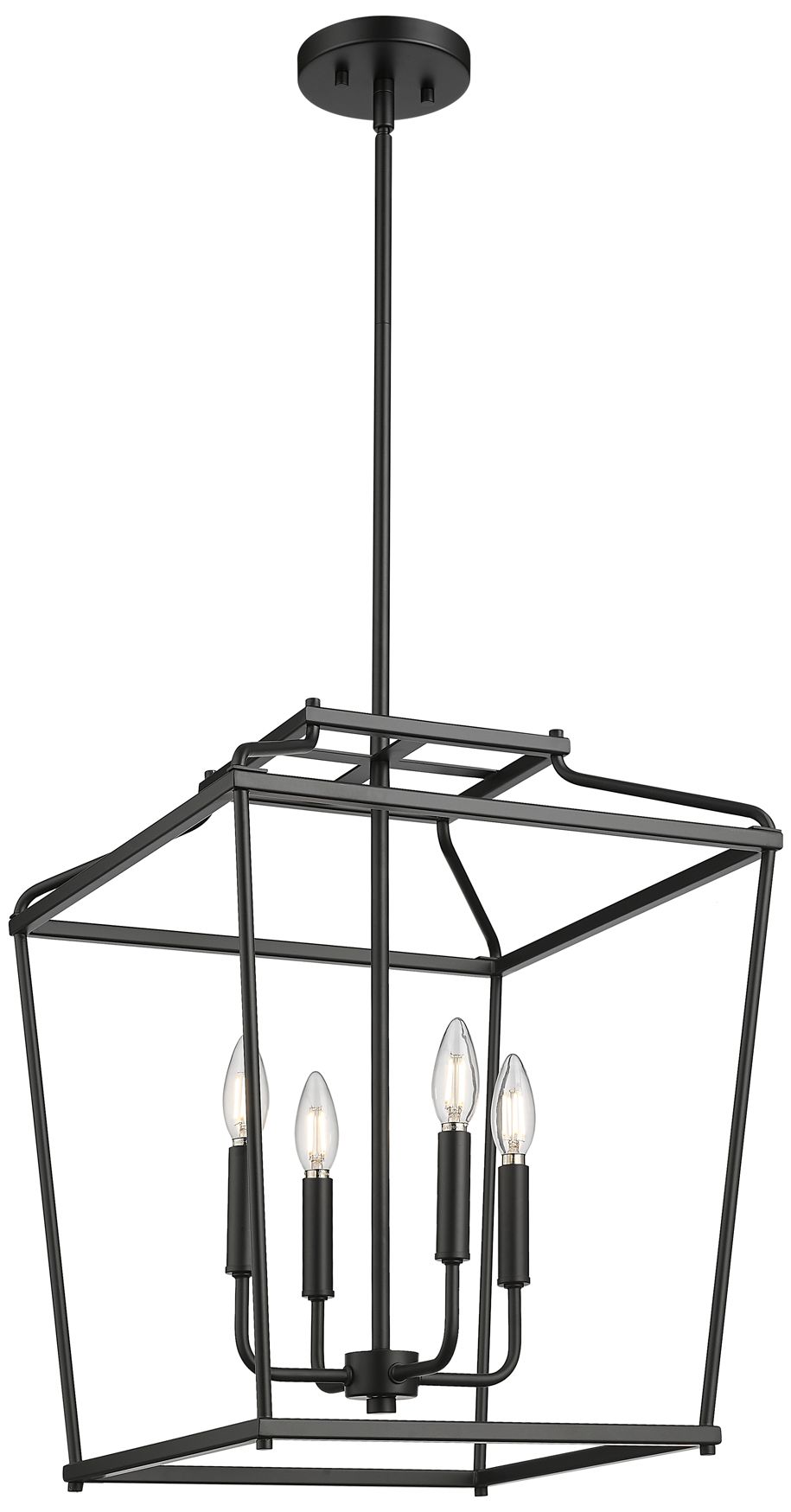 Millennium Nellita 4-Light 16" Matte Black Pendant