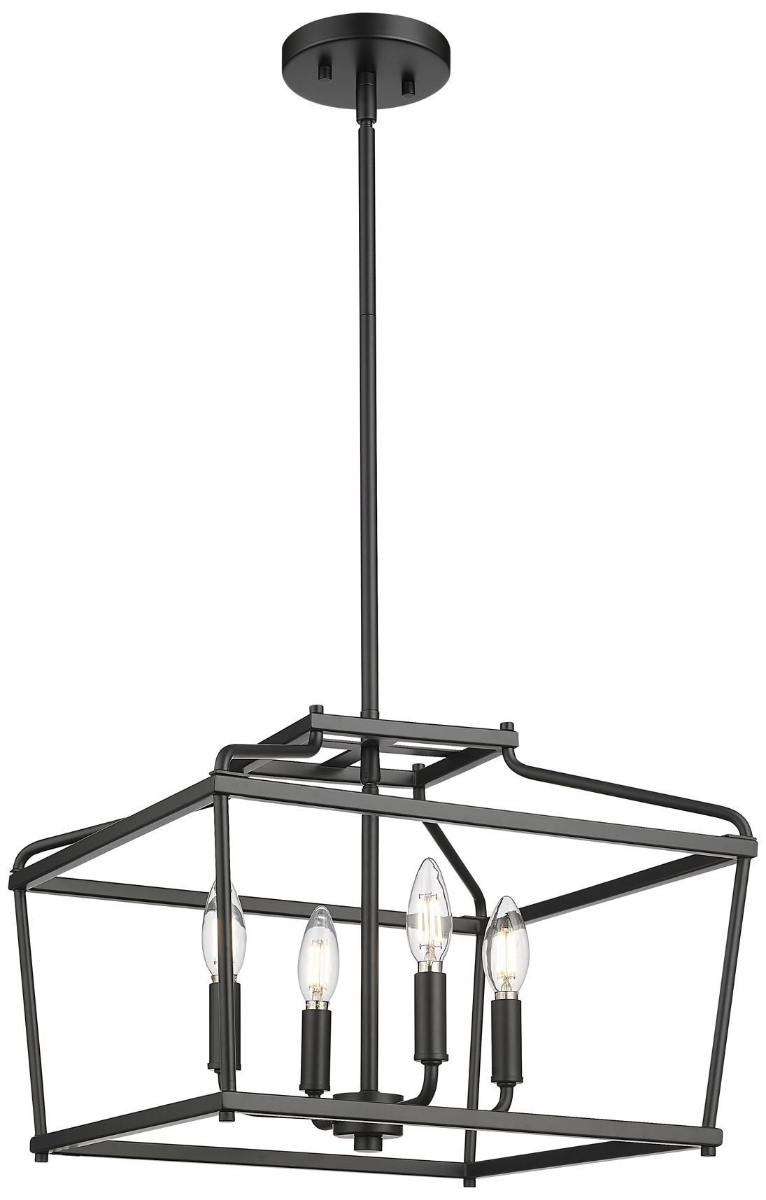 Millennium Nellita 4-Light 16" Matte Black Pendant