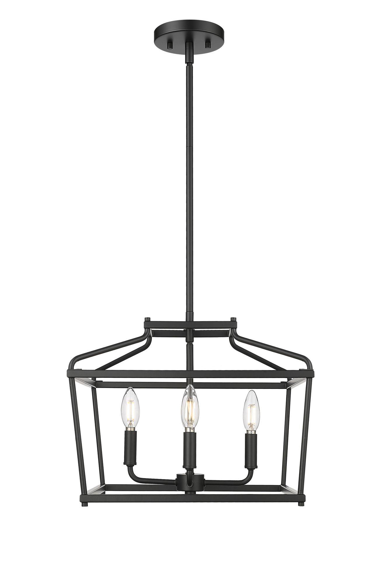 Image 2 Millennium Nellita 4-Light 16" Matte Black Pendant more views