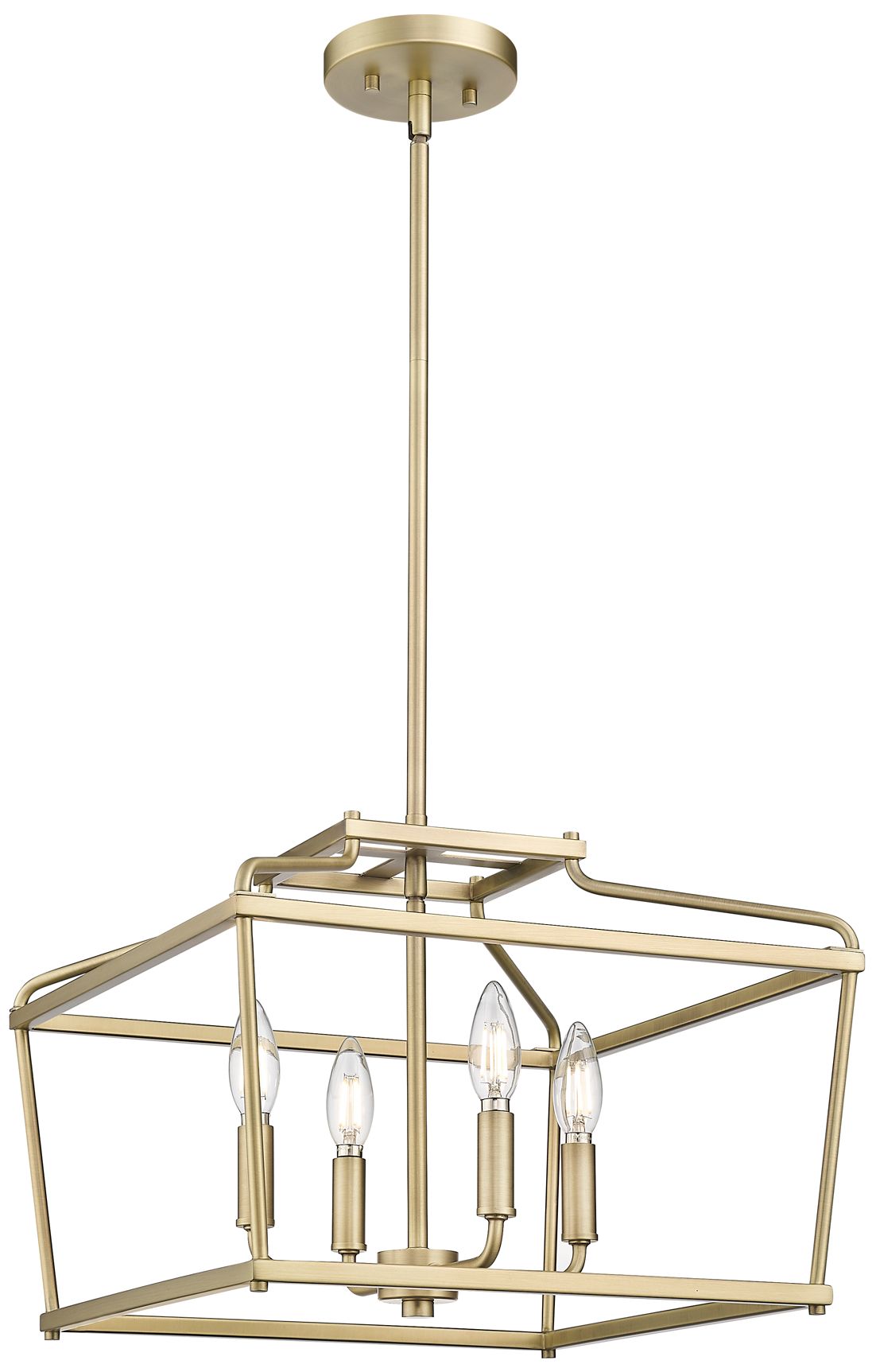 Millennium Nellita 4-Light 16" Vintage Brass Pendant