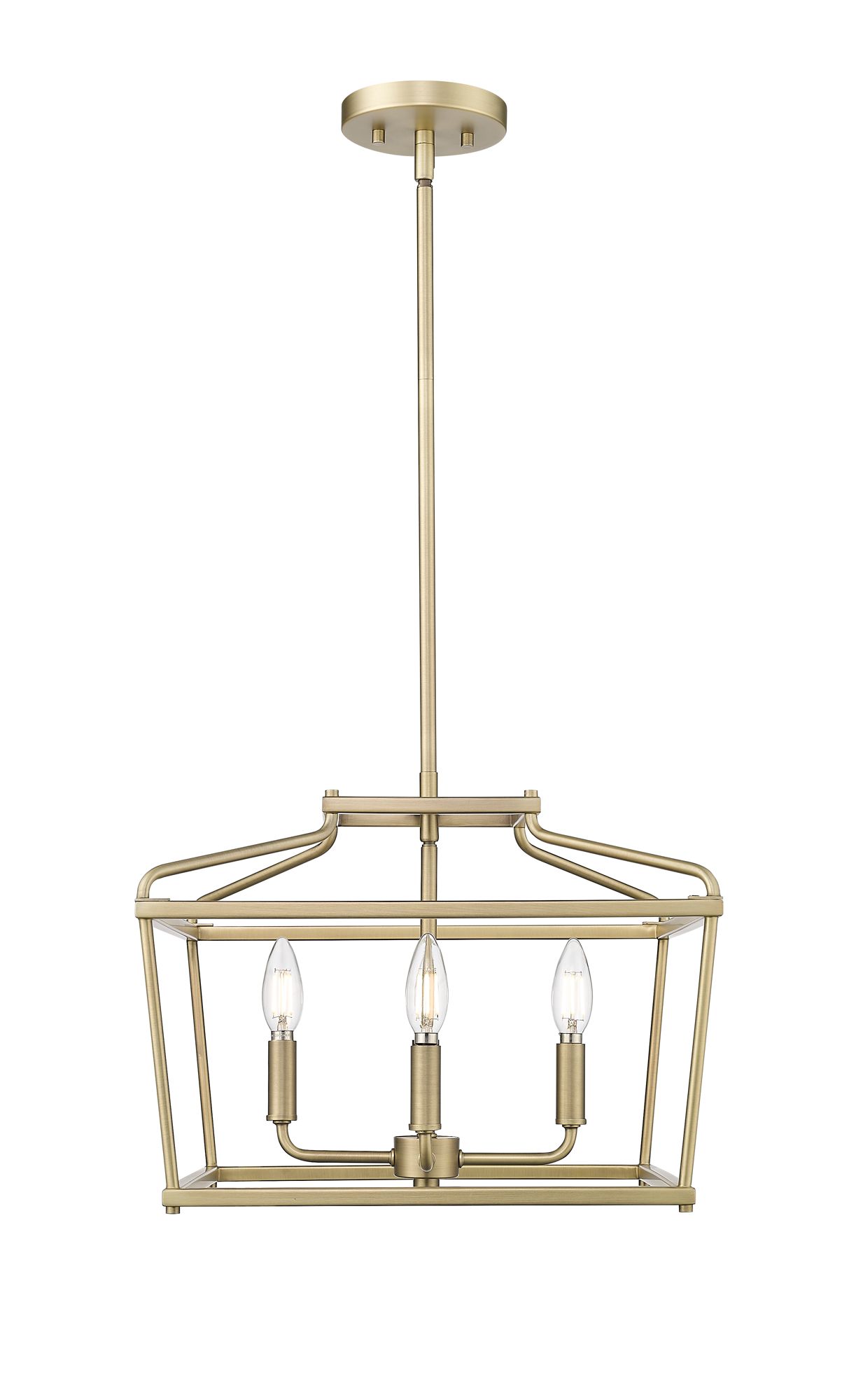 Image 2 Millennium Nellita 4-Light 16" Vintage Brass Pendant more views