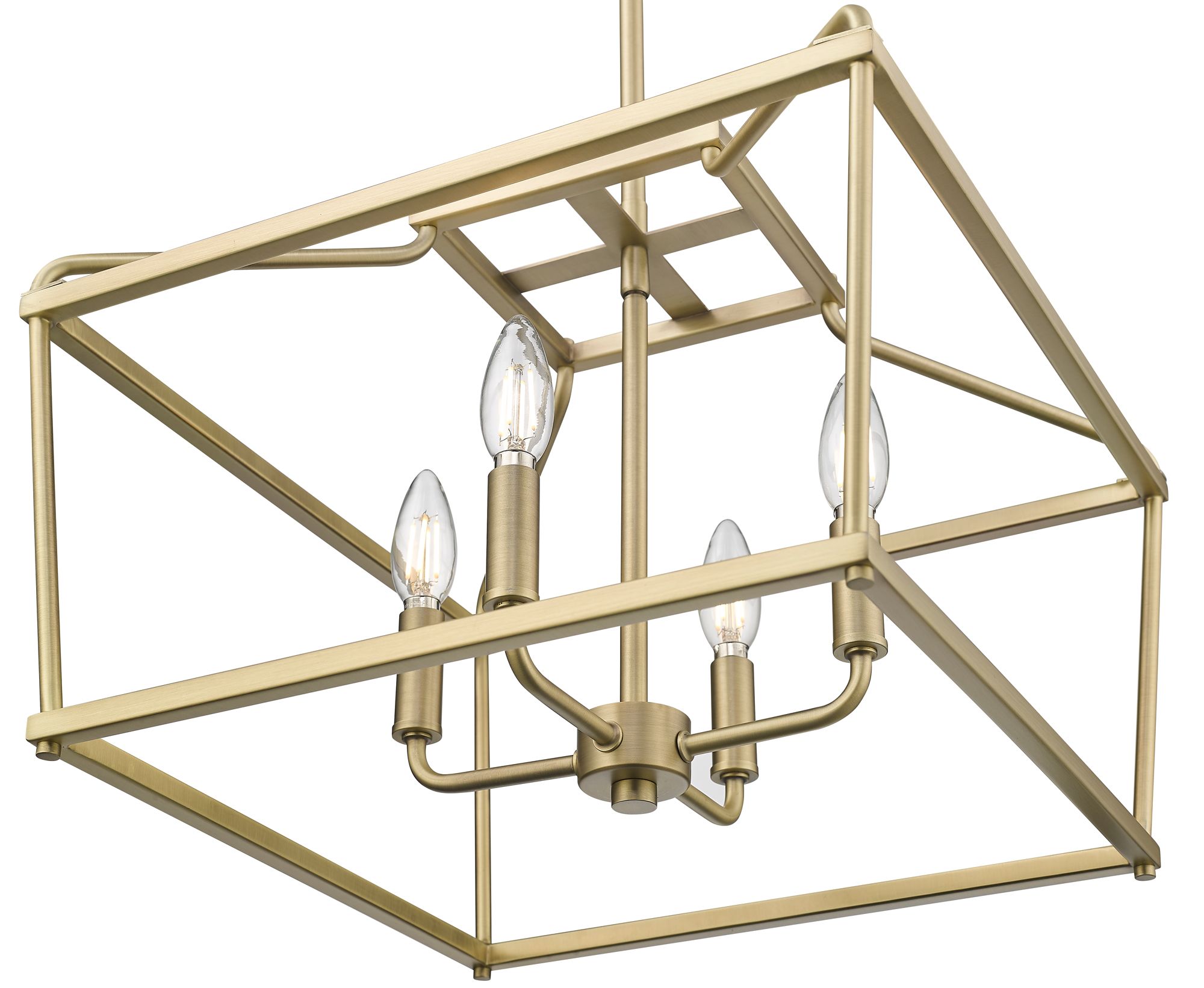 Image 3 Millennium Nellita 4-Light 16" Vintage Brass Pendant more views