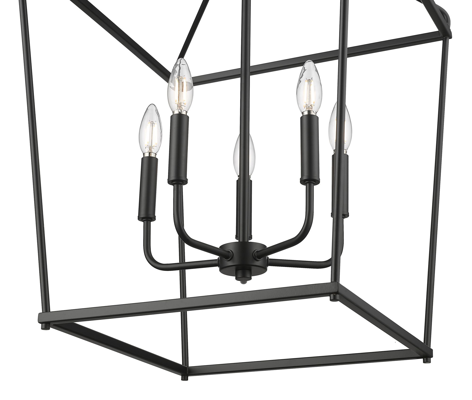 Image 3 Millennium Nellita 5-Light 18" Matte Black Pendant more views