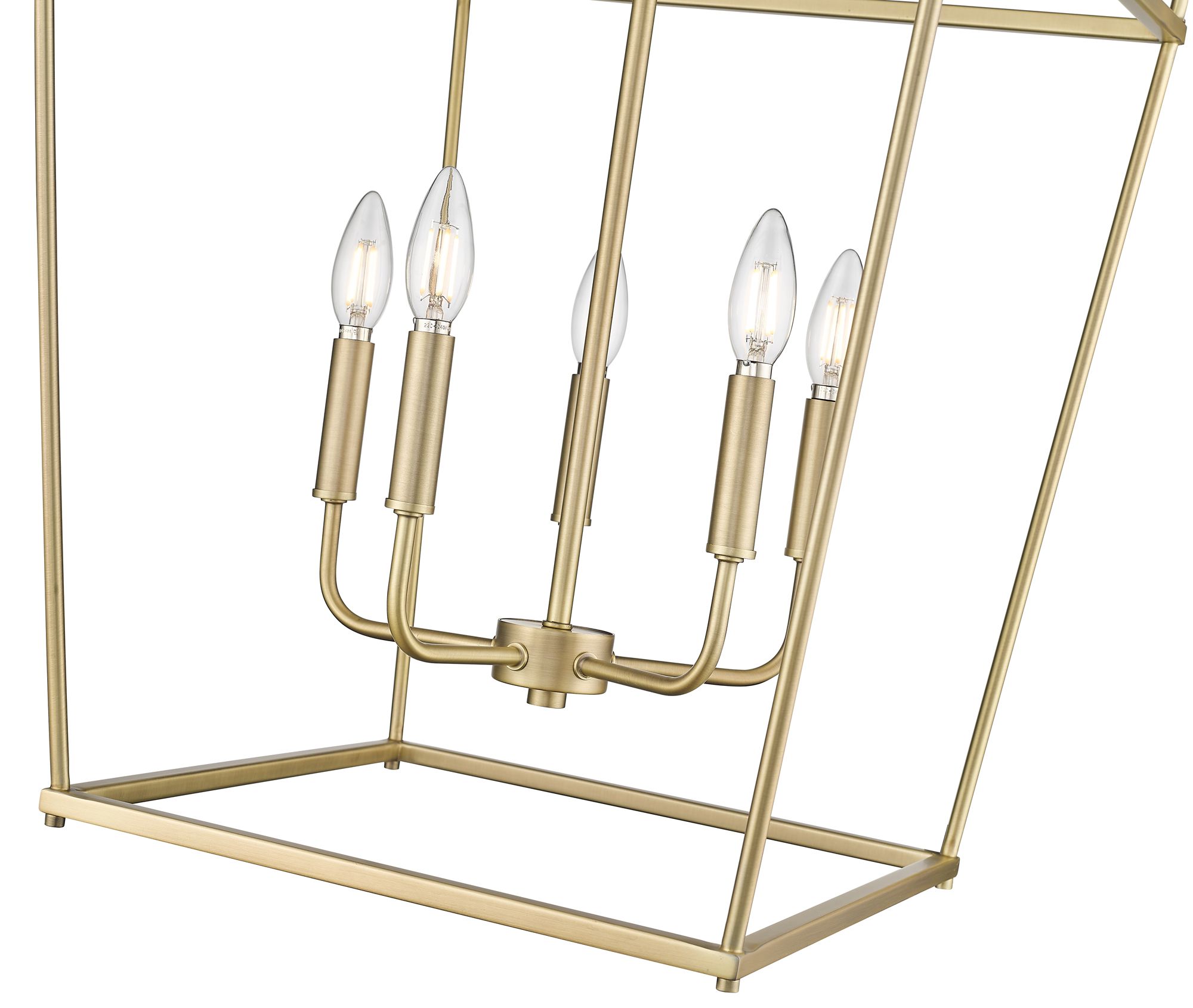 Millennium Nellita 5-Light 18" Vintage Brass Pendant