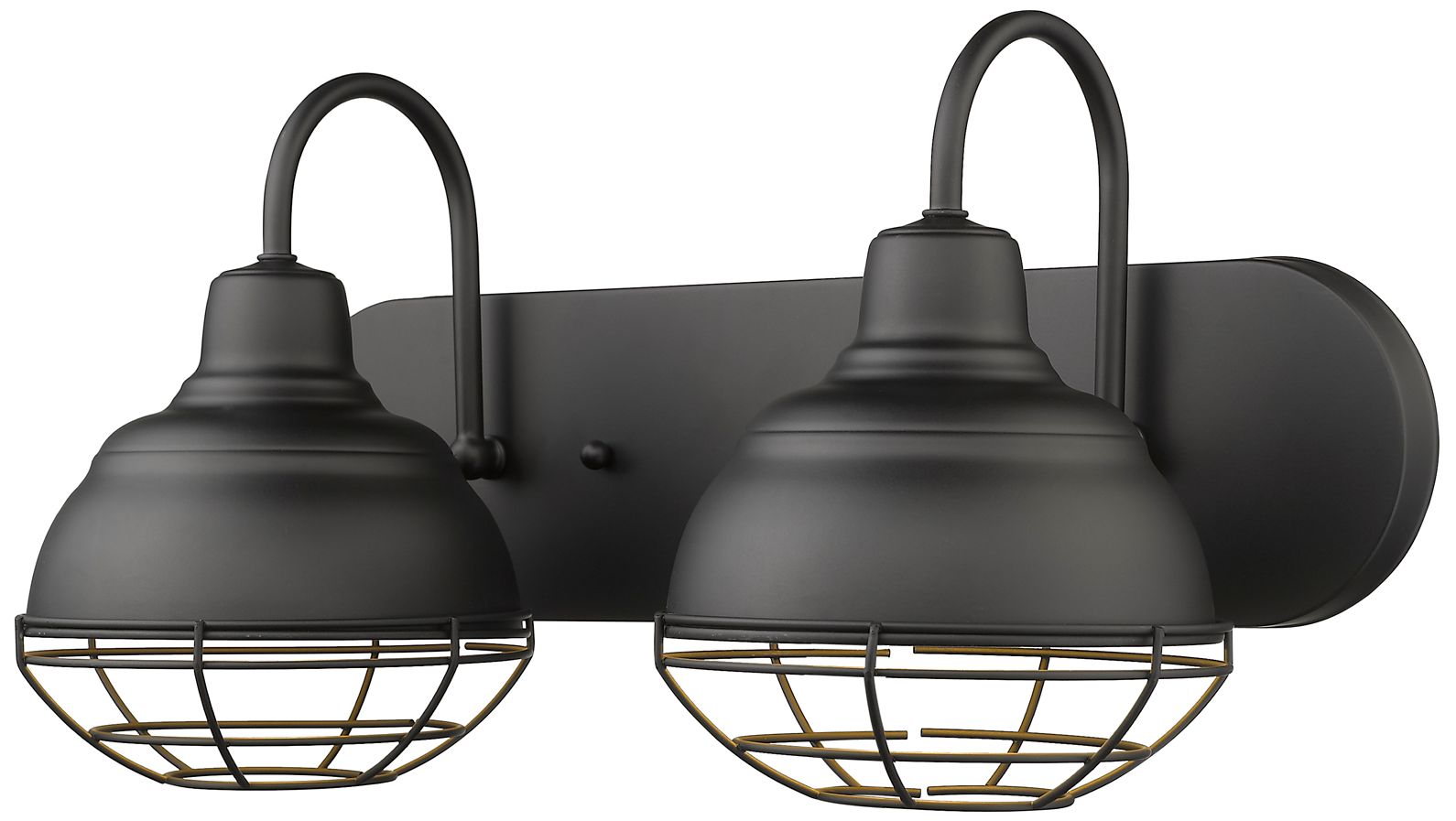 Millennium Neo-Industrial 2 Light Vanity Fixture in Matte Black