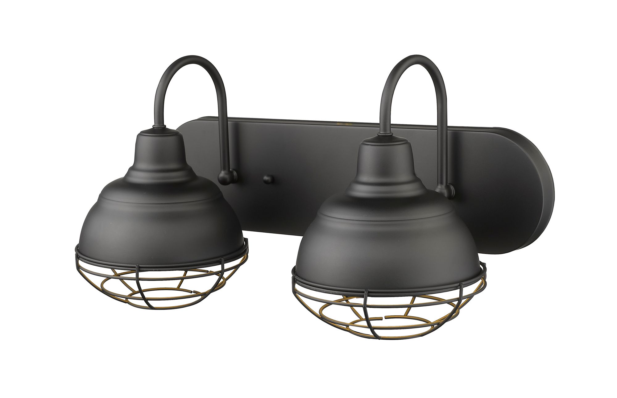 Image 3 Millennium Neo-Industrial 2 Light Vanity Fixture in Matte Black more views