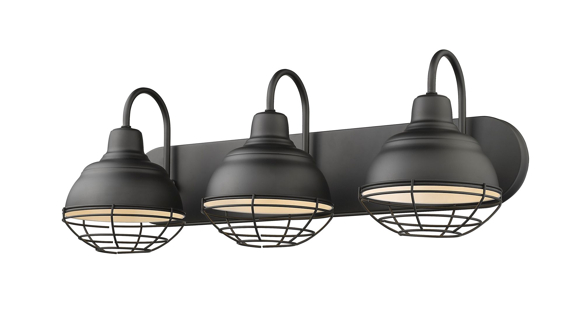 Image 2 Millennium Neo-Industrial 4 Light Vanity Fixture in Matte Black more views