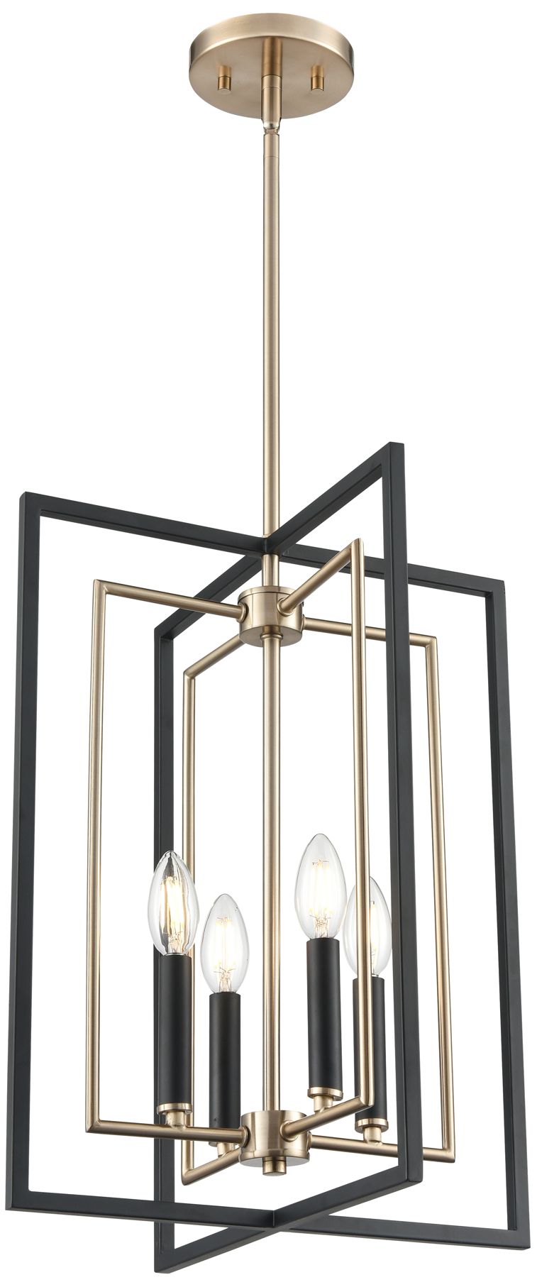 Millennium Noelle 4-Light 15" Matte Black/Modern Gold Pendant