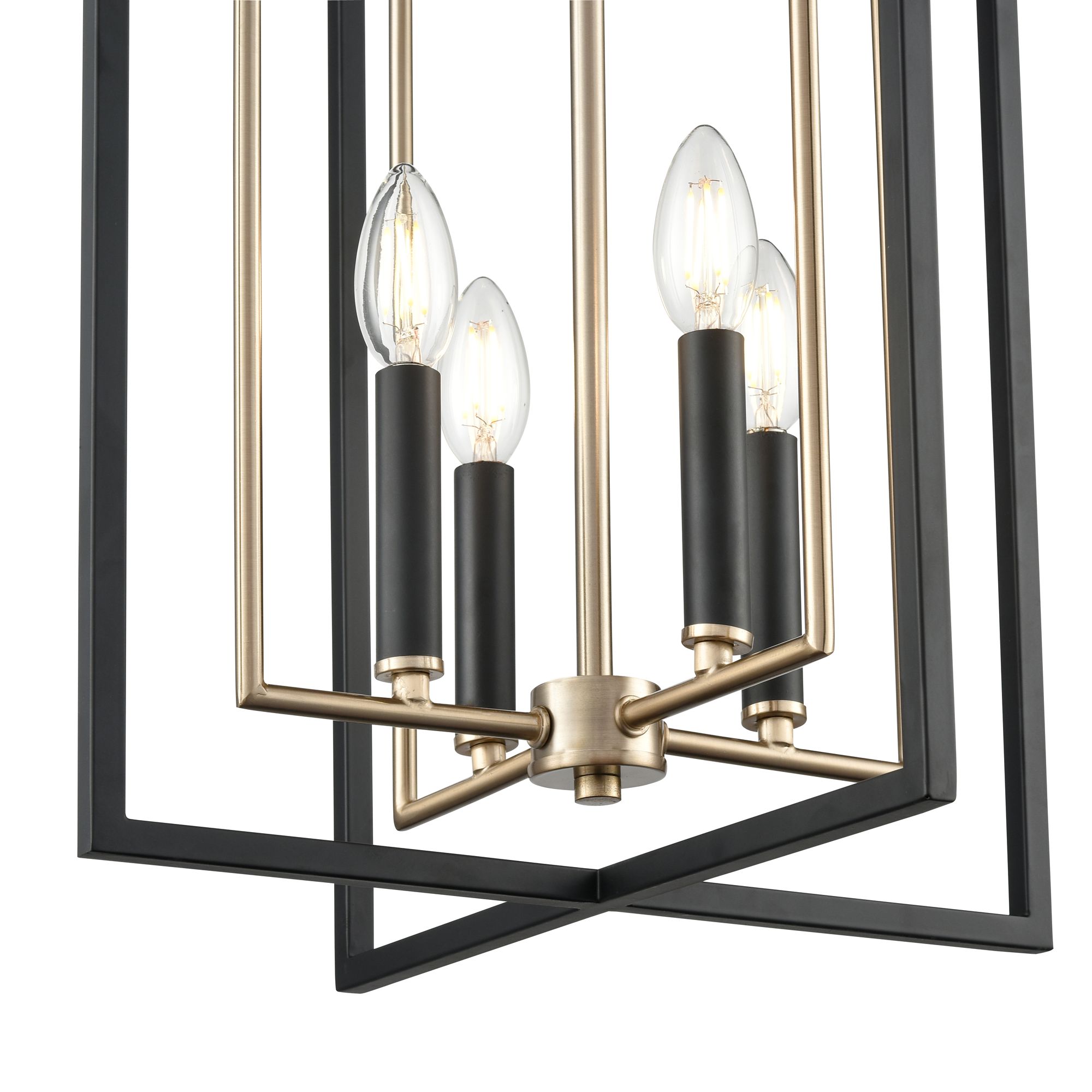 Image 3 Millennium Noelle 4-Light 15" Matte Black/Modern Gold Pendant more views
