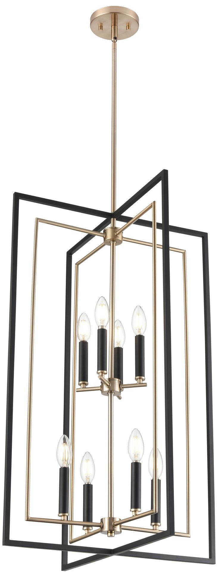 Thumbnail1 of Millennium Noelle 8-Light 20" Matte Black/Modern Gold Pendant