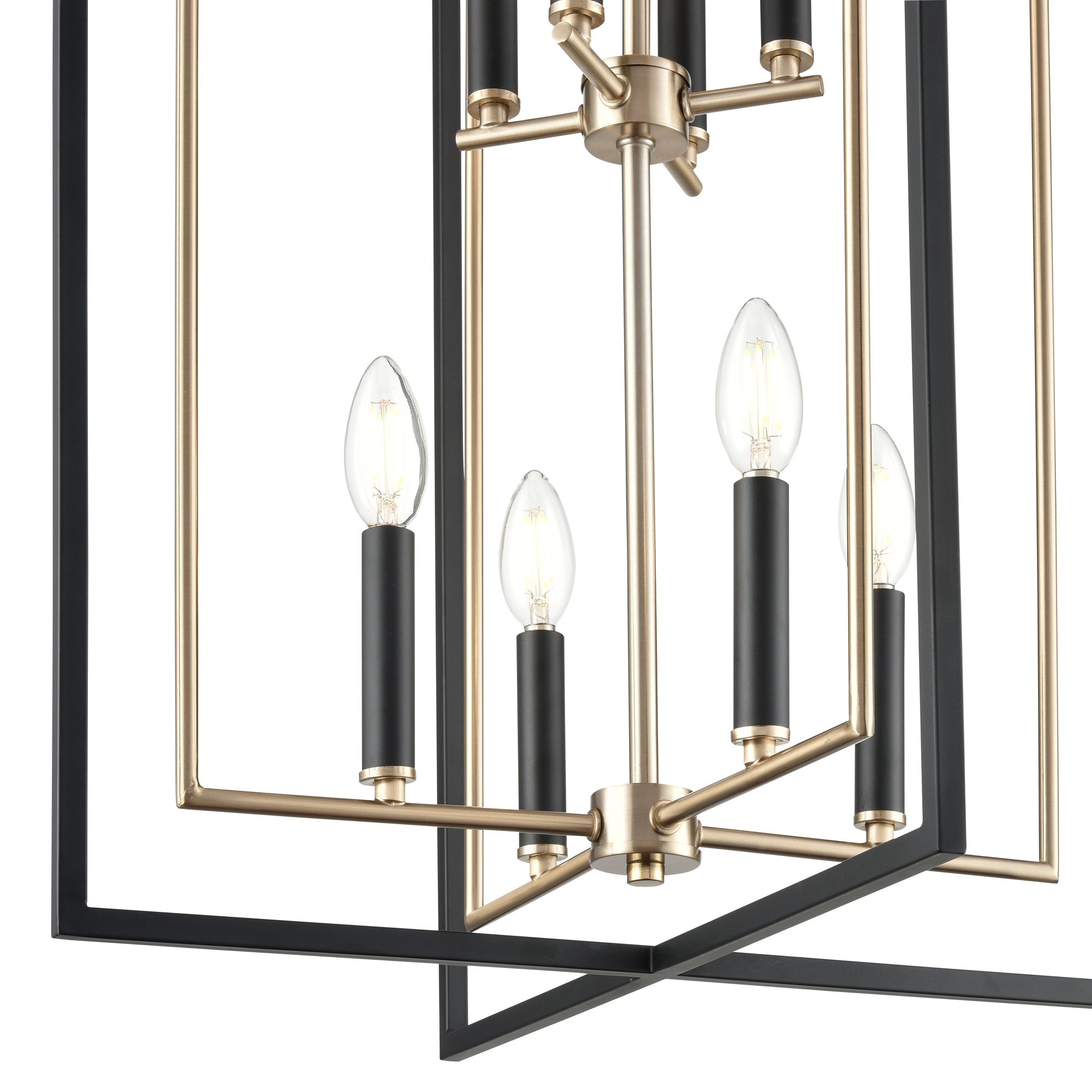 Thumbnail3 of Millennium Noelle 8-Light 20" Matte Black/Modern Gold Pendant more views