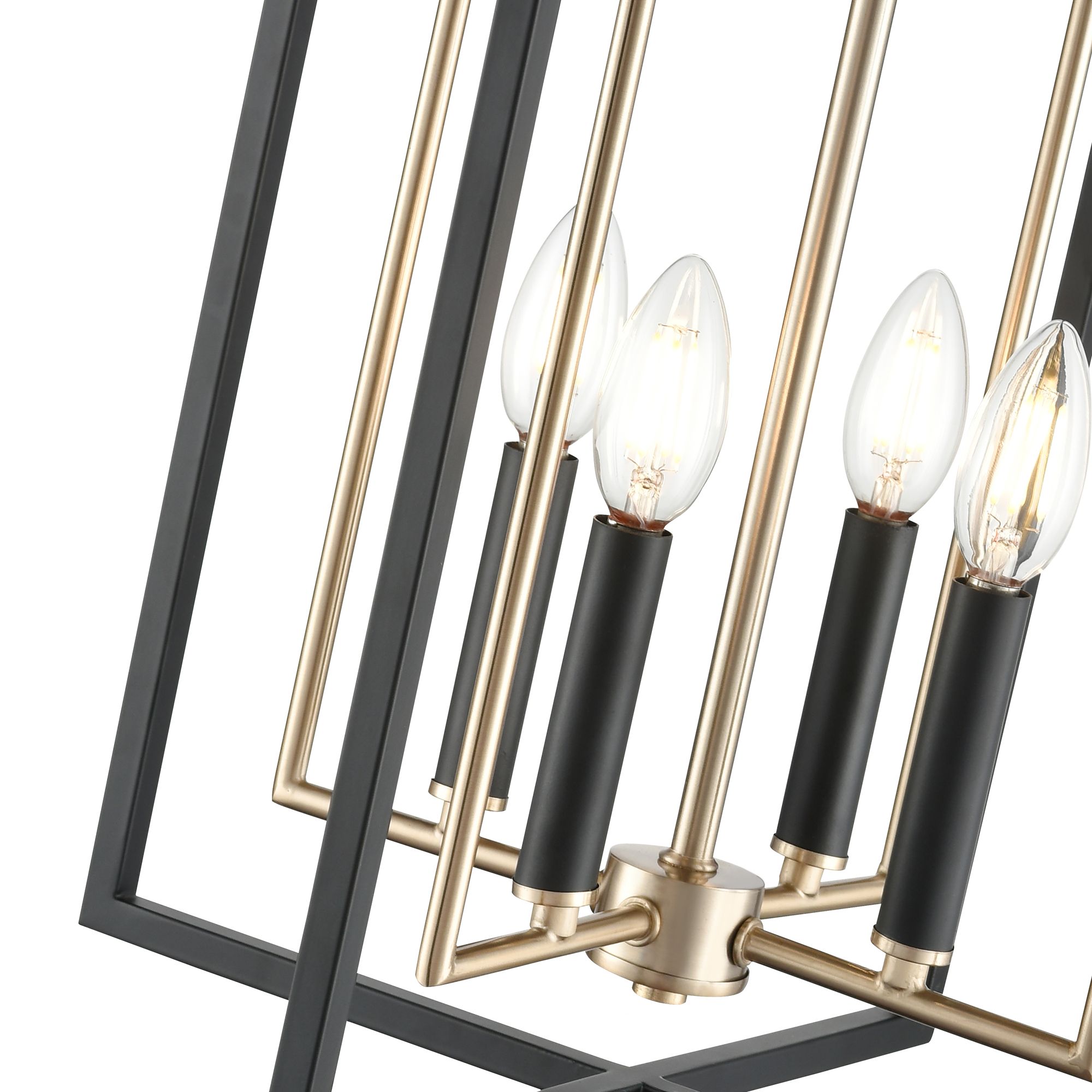 Millennium Noelle 8-Light 20" Matte Black/Modern Gold Pendant