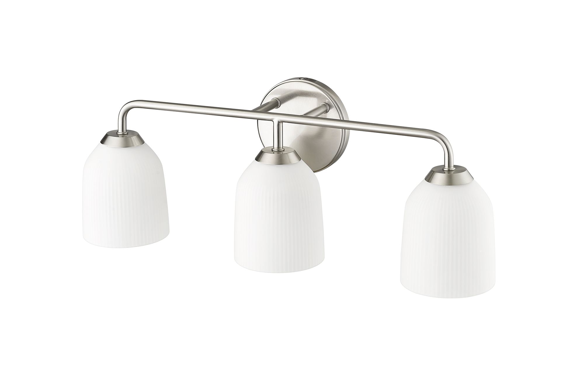 Image 2 Millennium Norah 3-Light 22.75" Brushed Nickel Vanity Light with Shade more views