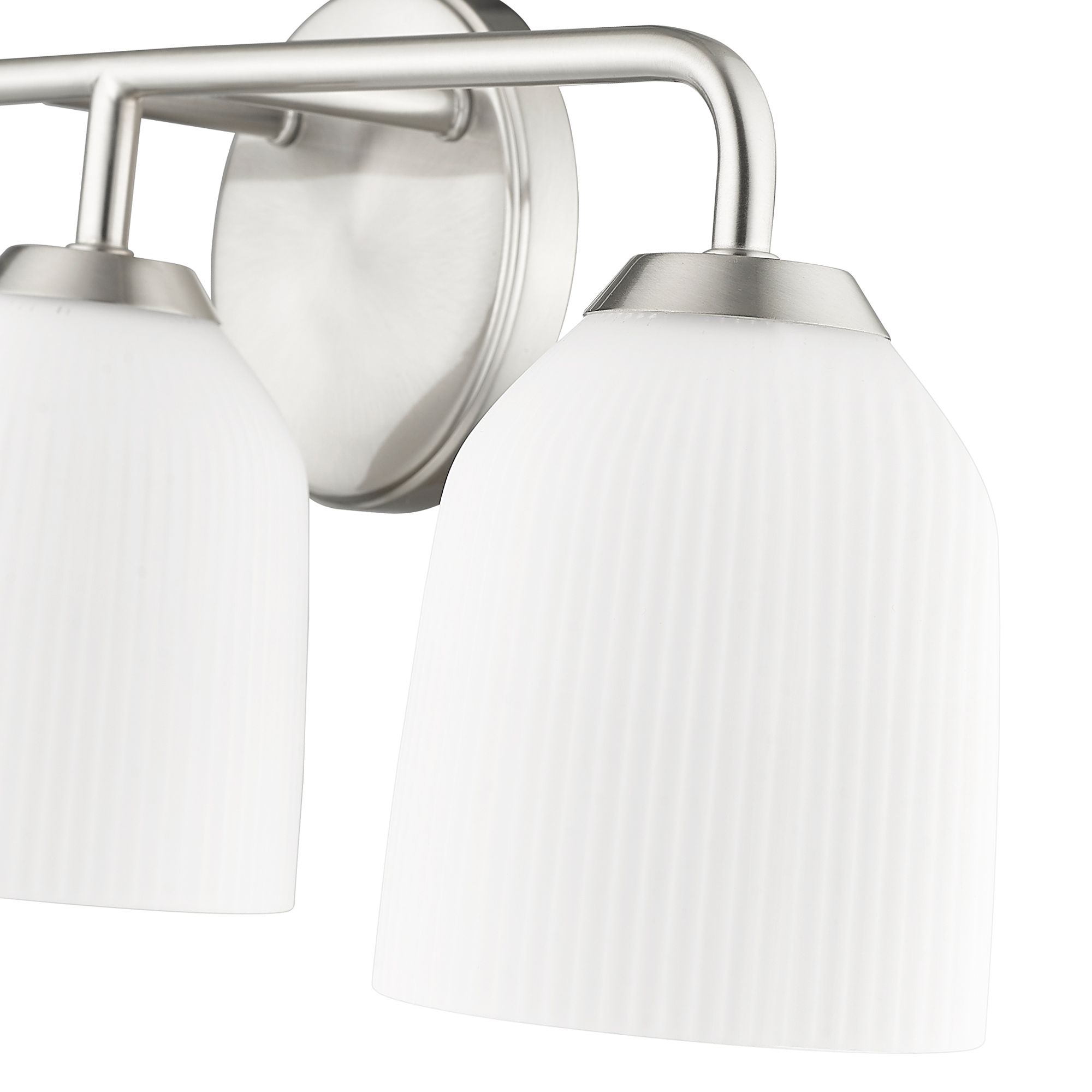 Image 5 Millennium Norah 3-Light 22.75" Brushed Nickel Vanity Light with Shade more views