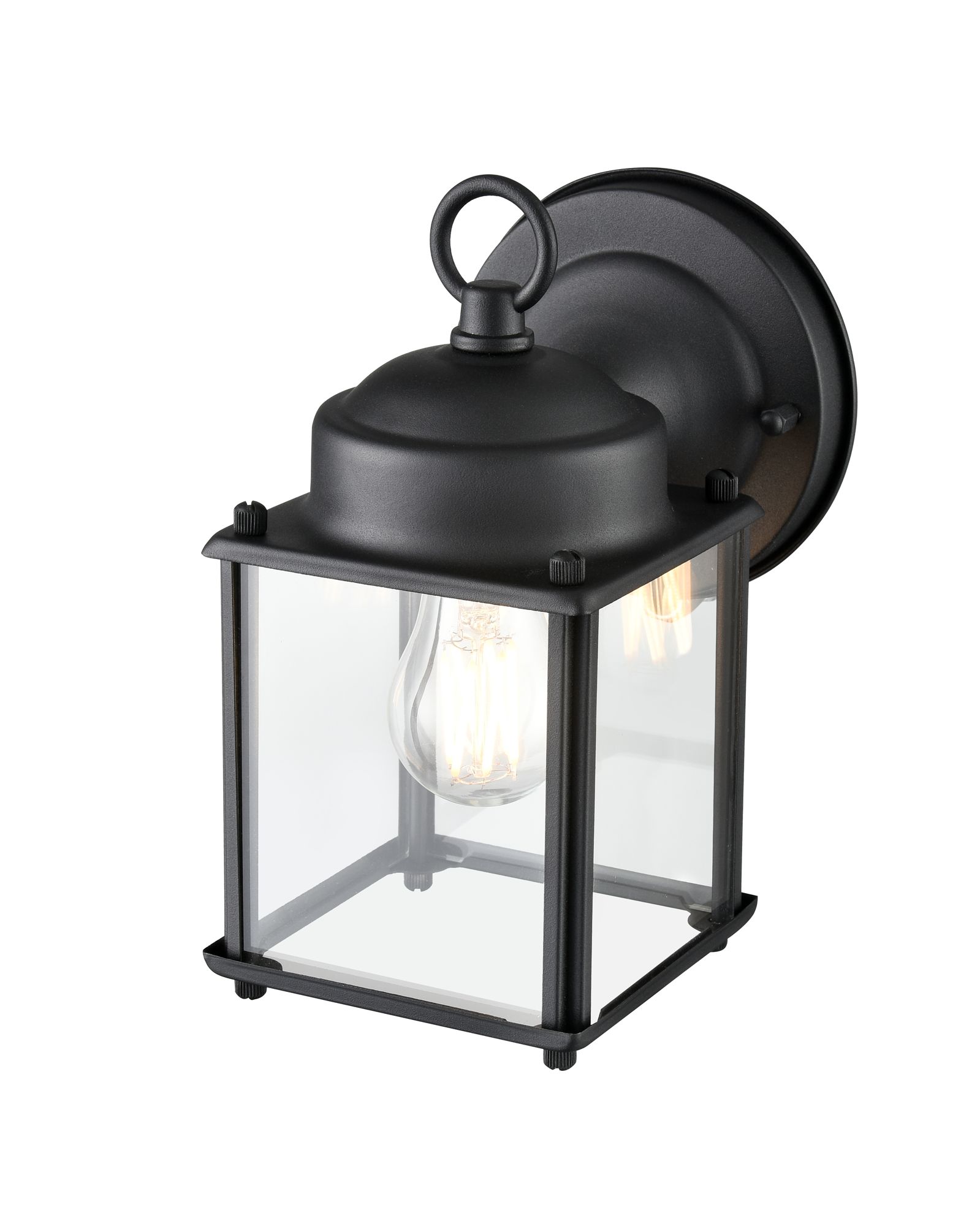 Image 3 Millennium Northsted 1-Lt 8" Textured Black Outdoor Wall Sconce with Shade more views
