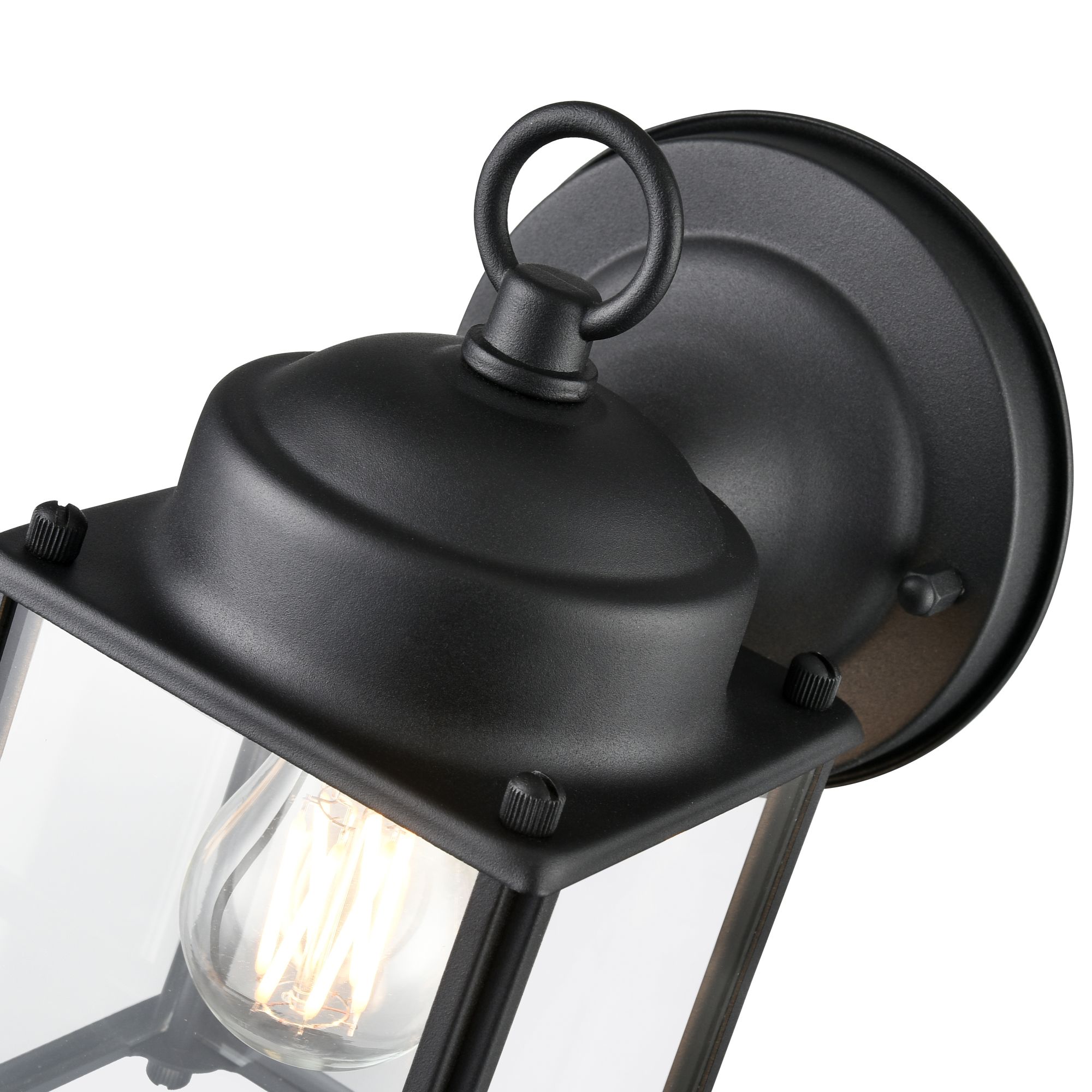 Image 5 Millennium Northsted 1-Lt 8" Textured Black Outdoor Wall Sconce with Shade more views