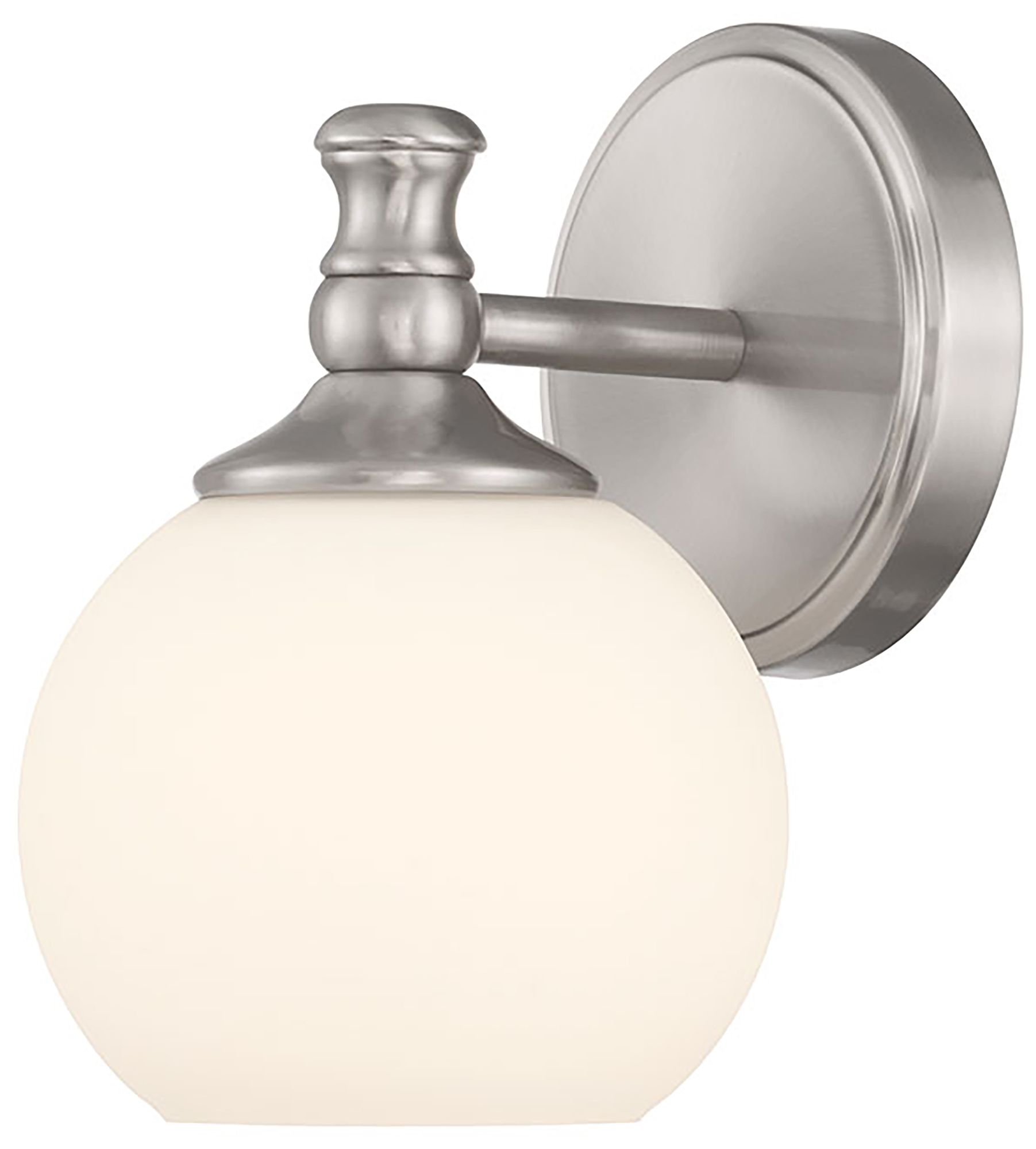 Millennium Orlisse 1-Light 6" Brushed Nickel Wall Sconce with Glass Shade