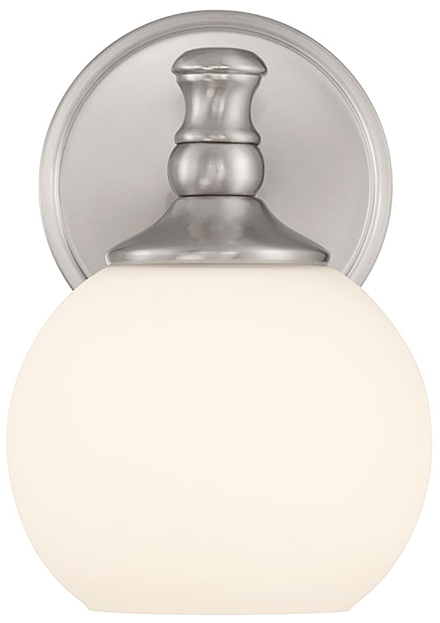 Image 2 Millennium Orlisse 1-Light 6" Brushed Nickel Wall Sconce with Glass Shade more views