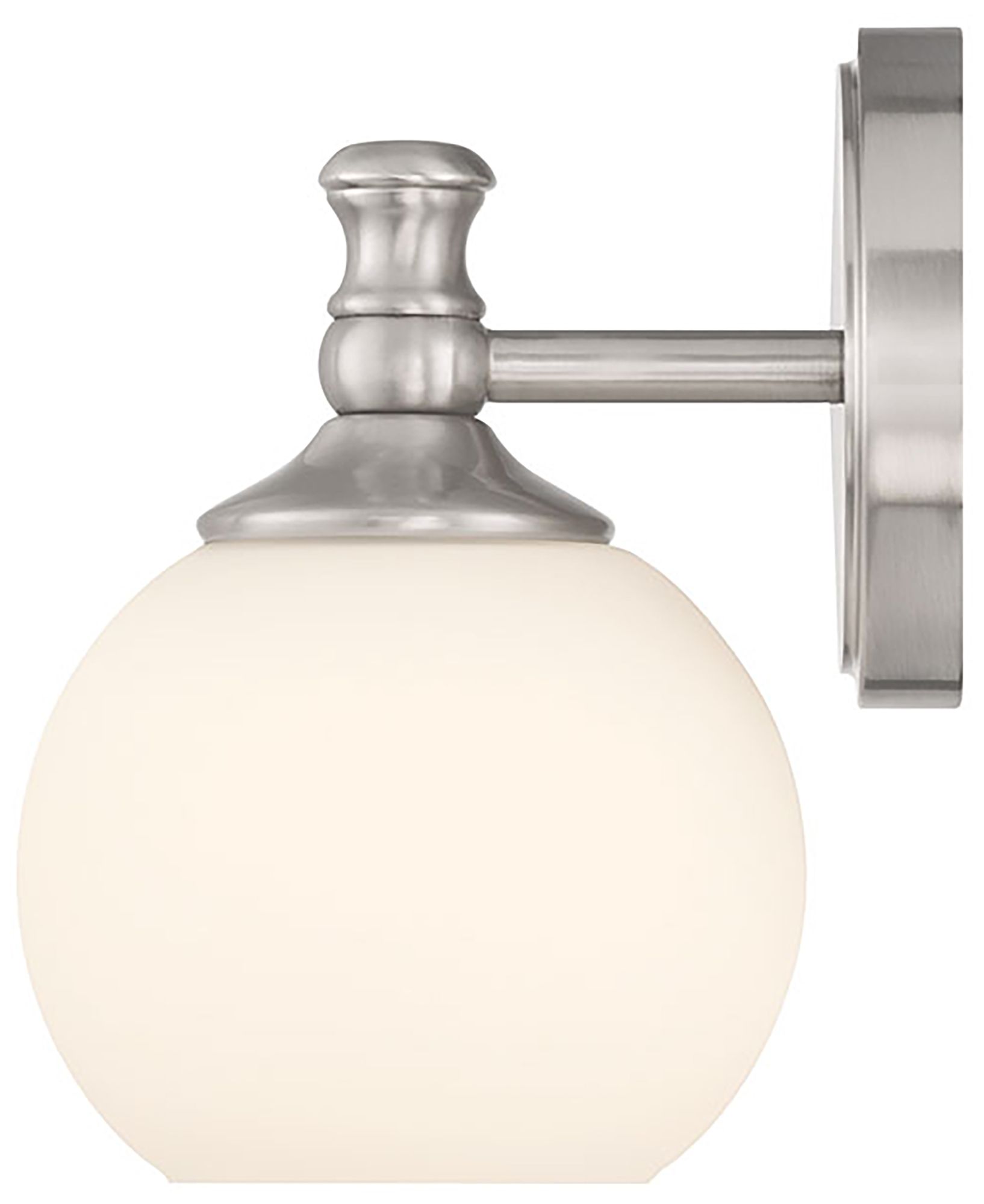 Image 3 Millennium Orlisse 1-Light 6" Brushed Nickel Wall Sconce with Glass Shade more views