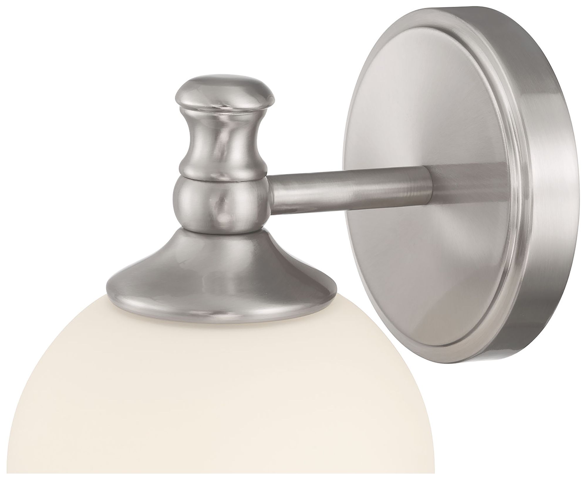 Image 4 Millennium Orlisse 1-Light 6" Brushed Nickel Wall Sconce with Glass Shade more views