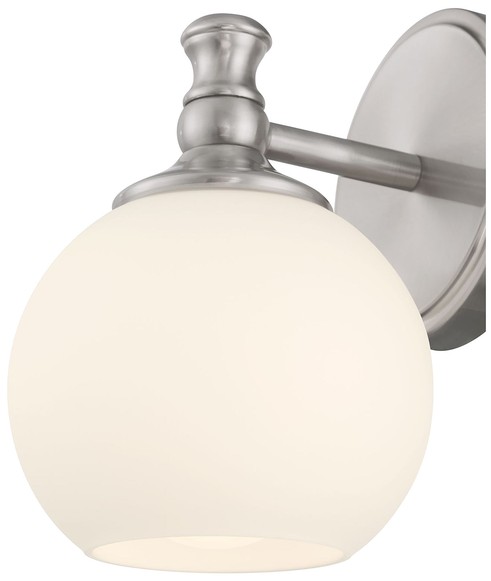 Image 5 Millennium Orlisse 1-Light 6" Brushed Nickel Wall Sconce with Glass Shade more views