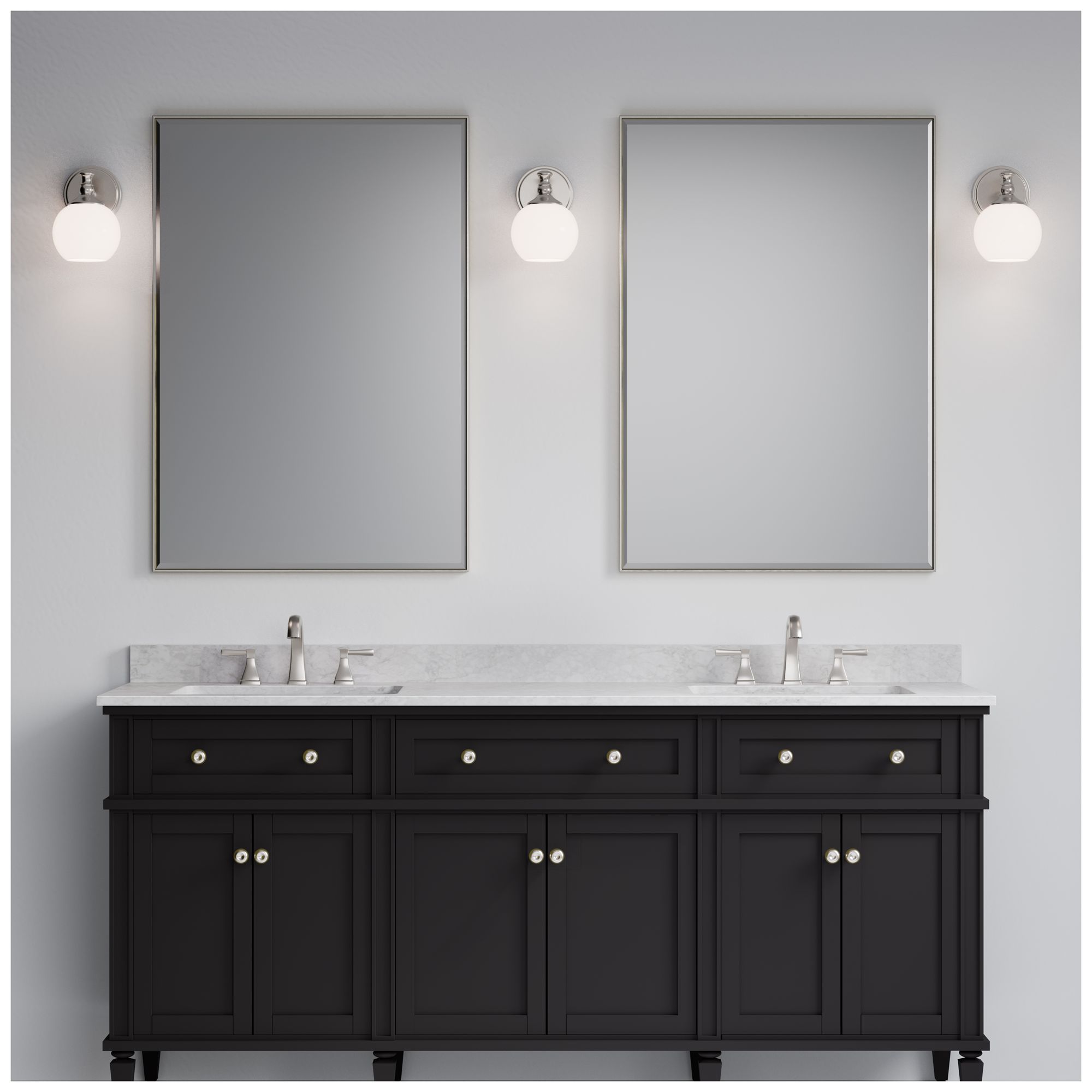 Image 6 Millennium Orlisse 1-Light 6" Brushed Nickel Wall Sconce with Glass Shade more views