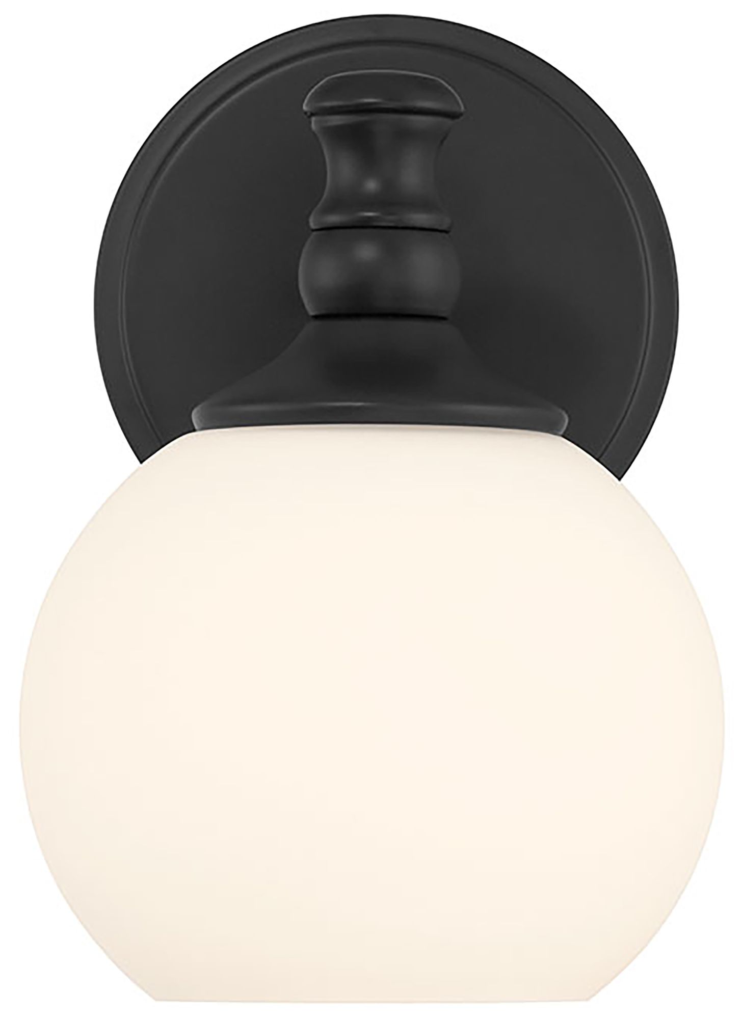 Image 2 Millennium Orlisse 1-Light 6" Matte Black Wall Sconce with Glass Shade more views