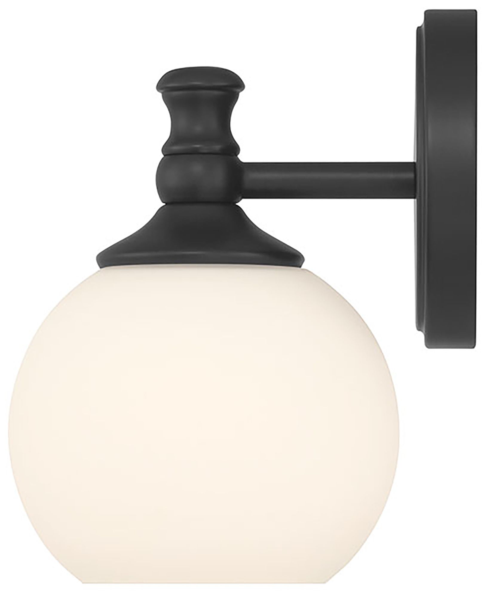 Image 3 Millennium Orlisse 1-Light 6" Matte Black Wall Sconce with Glass Shade more views