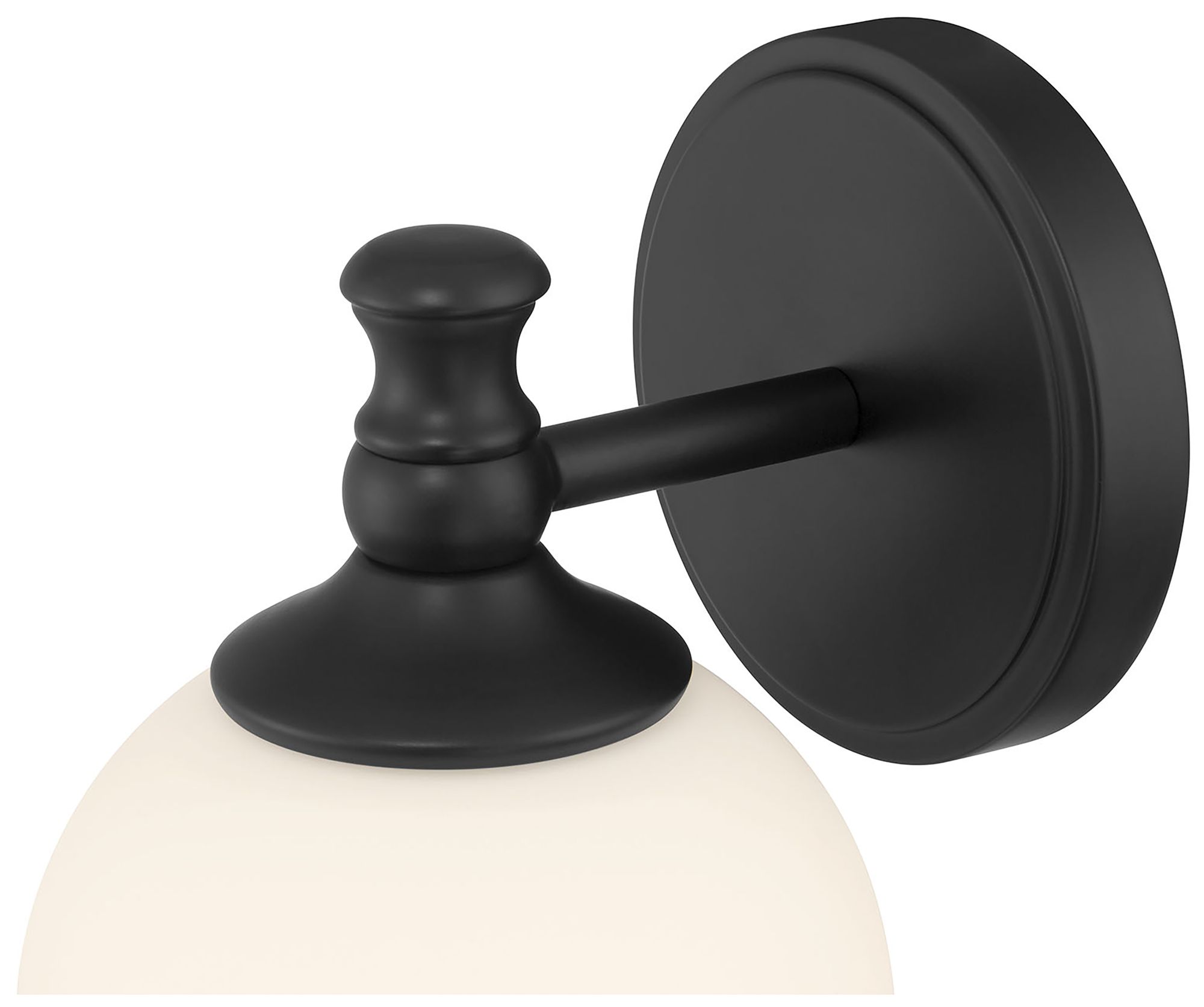 Image 4 Millennium Orlisse 1-Light 6" Matte Black Wall Sconce with Glass Shade more views