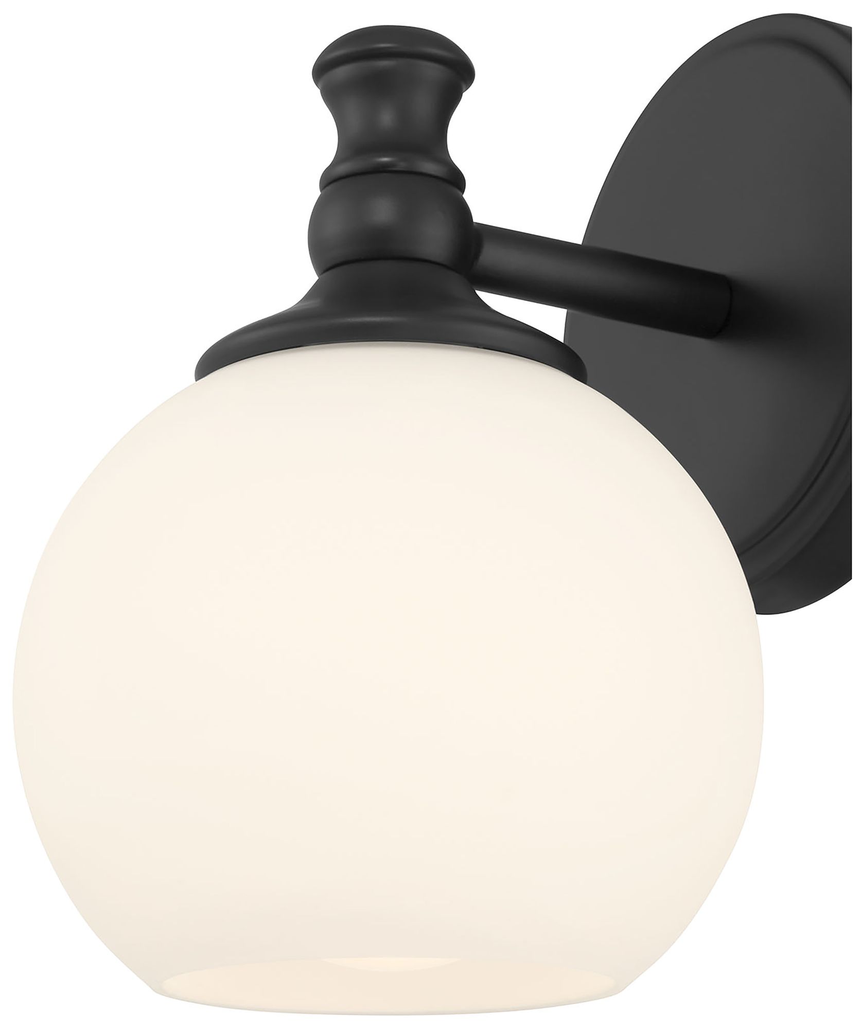 Image 5 Millennium Orlisse 1-Light 6" Matte Black Wall Sconce with Glass Shade more views