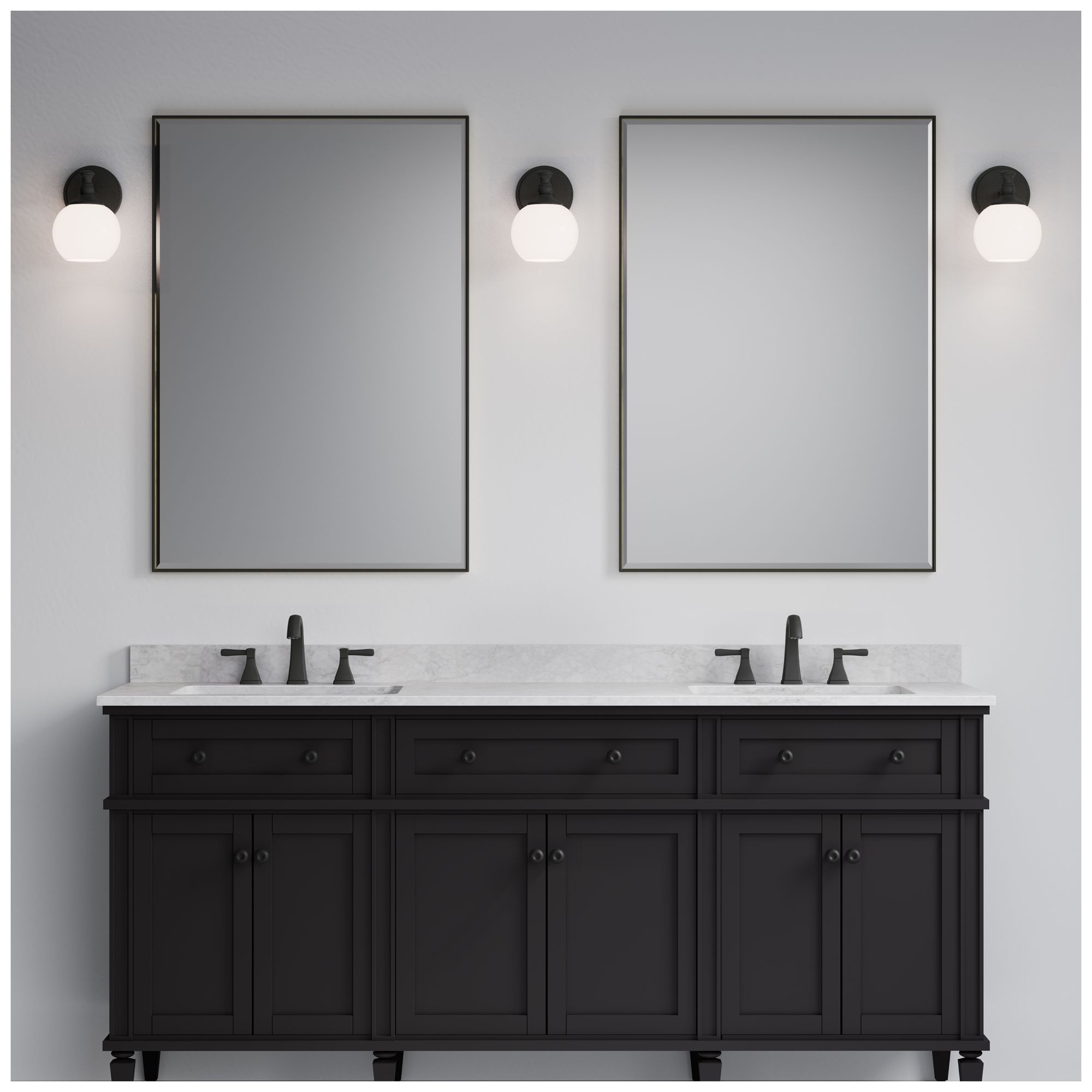 Image 6 Millennium Orlisse 1-Light 6" Matte Black Wall Sconce with Glass Shade more views