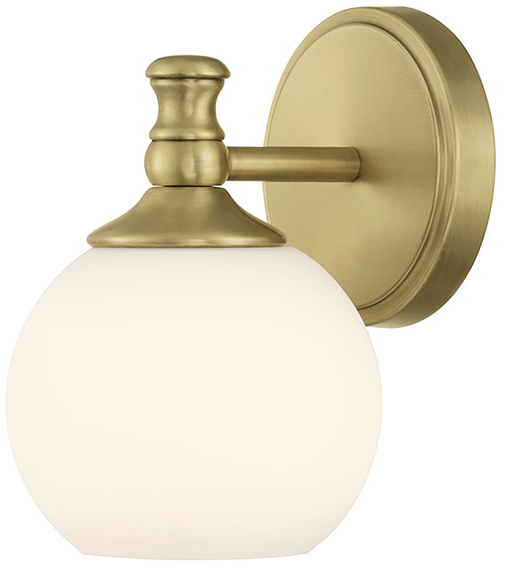 Millennium Orlisse 1-Light 6" Vintage Brass Wall Sconce with Glass Shade
