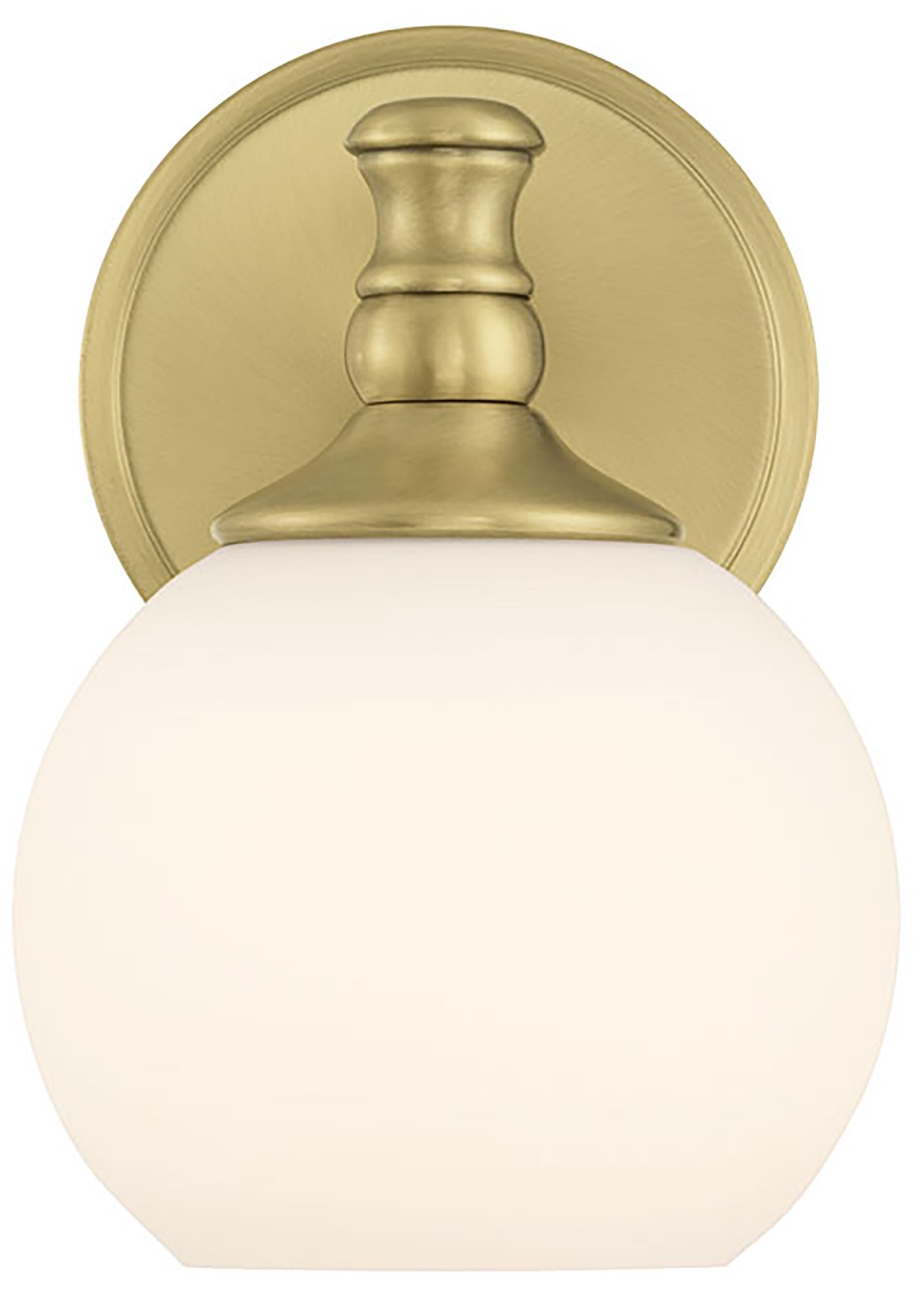 Image 2 Millennium Orlisse 1-Light 6" Vintage Brass Wall Sconce with Glass Shade more views
