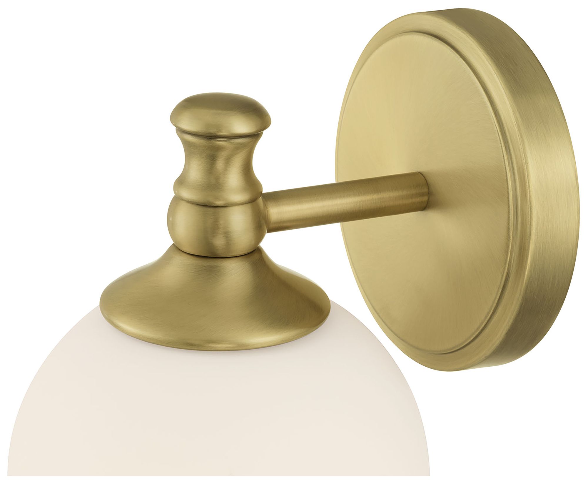 Image 4 Millennium Orlisse 1-Light 6" Vintage Brass Wall Sconce with Glass Shade more views